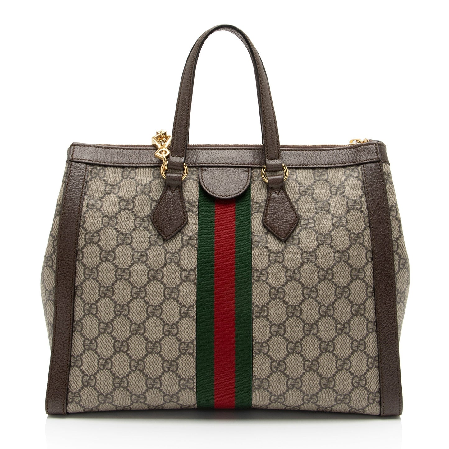 Gucci Nylon Leather Canvas Tote