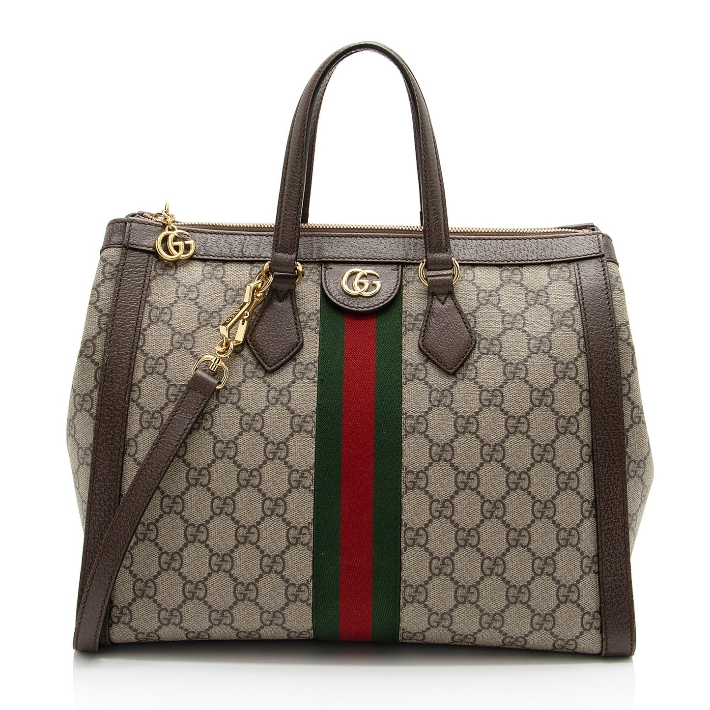 Gucci Nylon Leather Canvas Tote