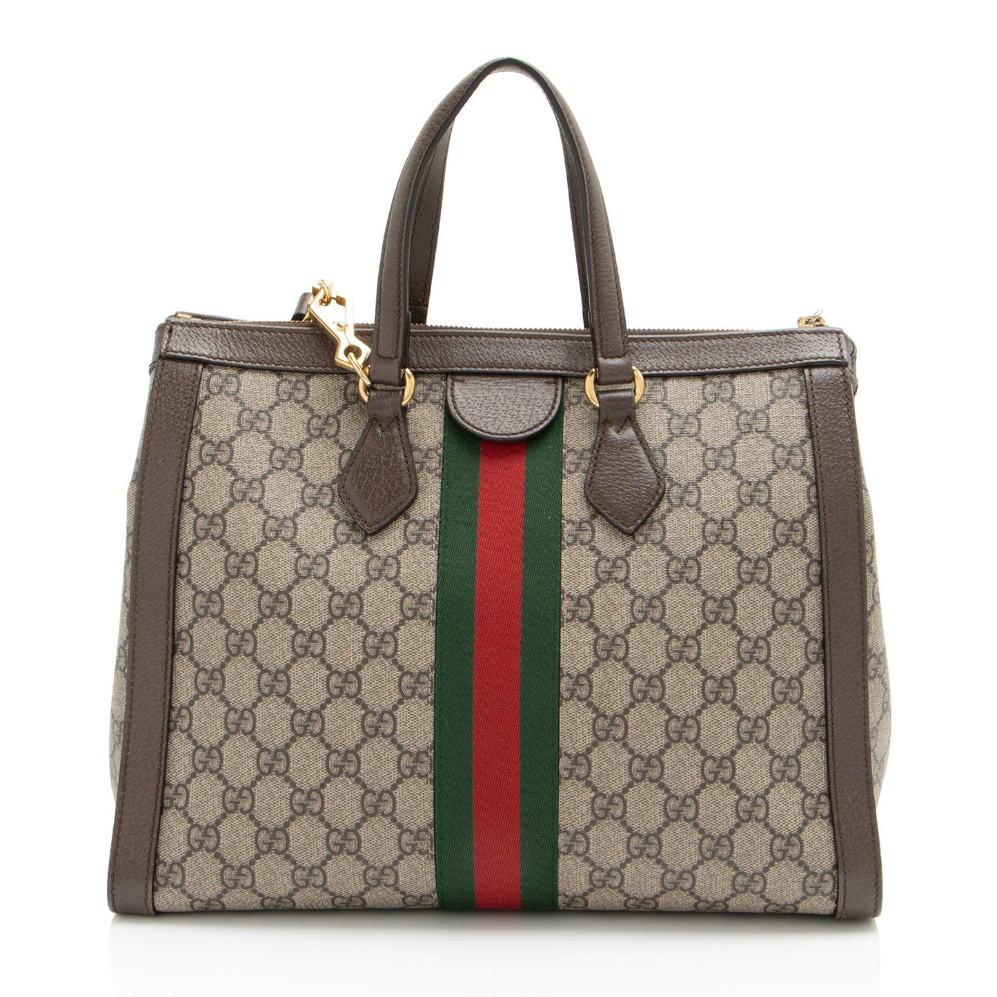 Gucci Nylon Leather Canvas Tote