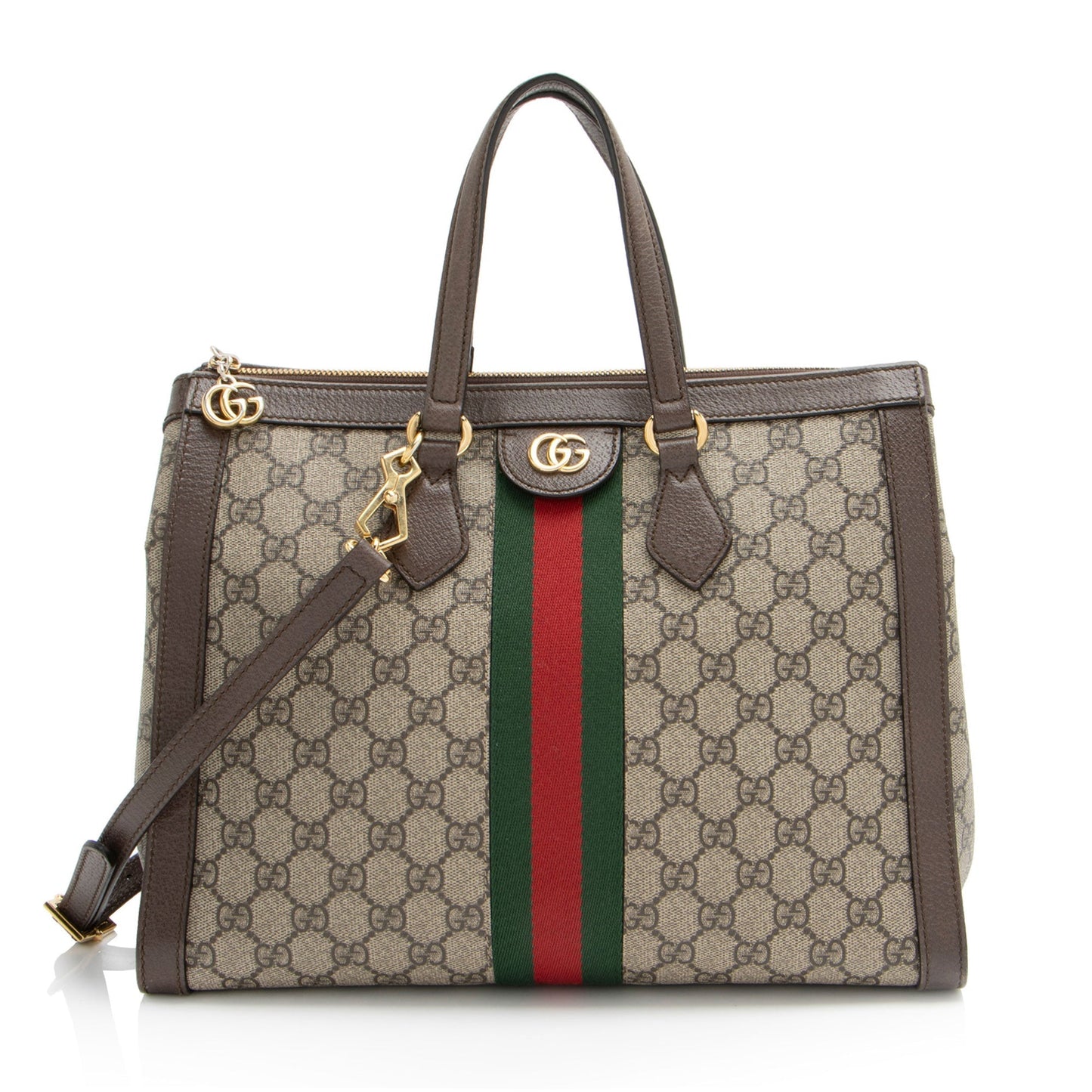 Gucci Nylon Leather Canvas Tote