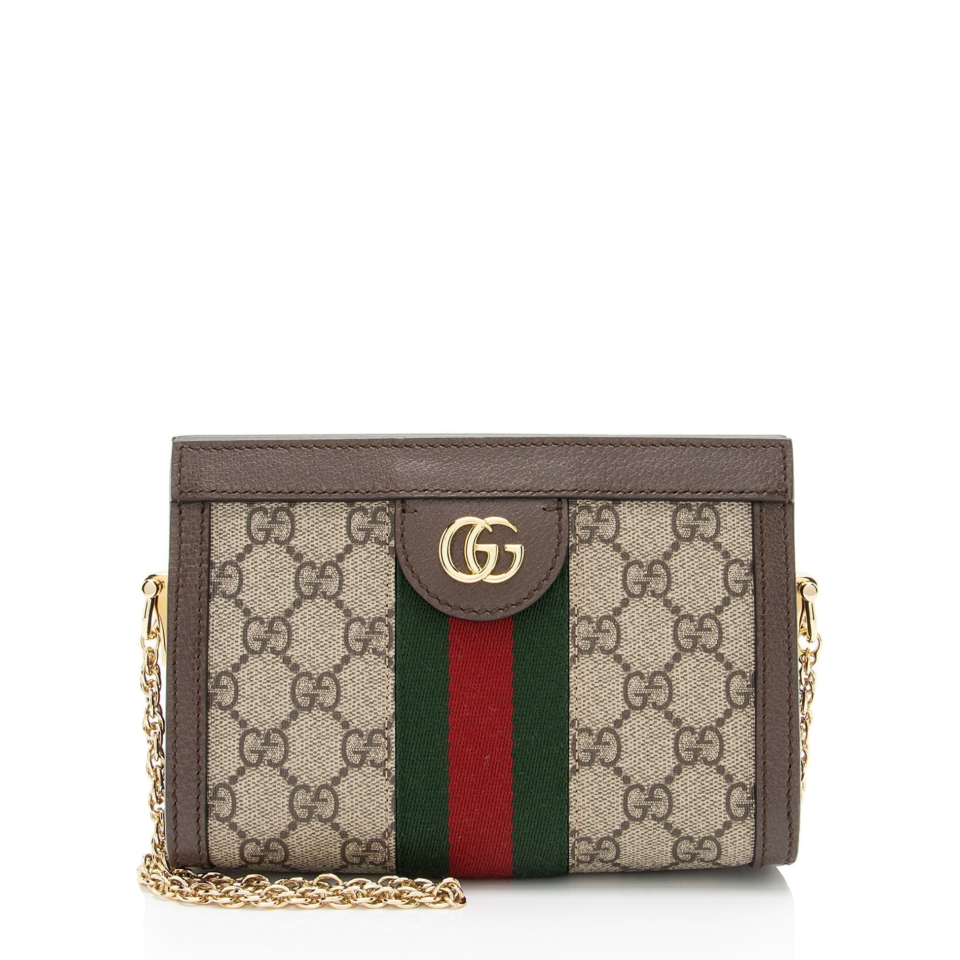 Gucci Nylon Chain Leather Crossbody
