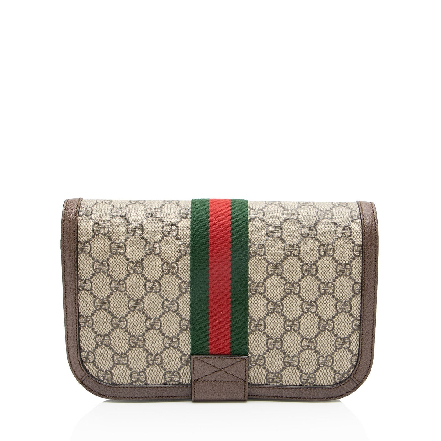 Gucci Nylon Pochette Leather Canvas Shoulder Bag