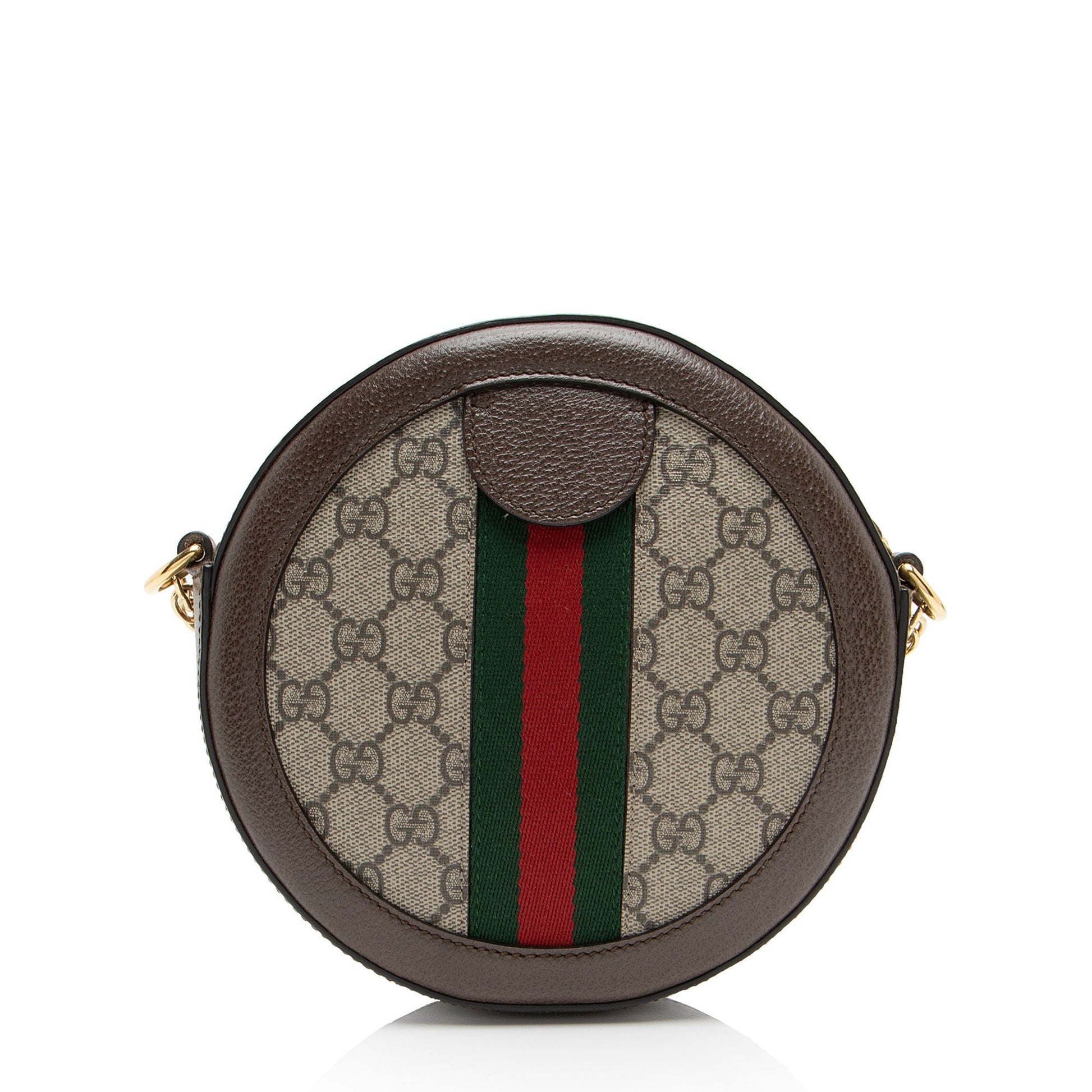Gucci GG Supreme Ophidia Round Mini Shoulder Bag (SHF-F3cSgu)