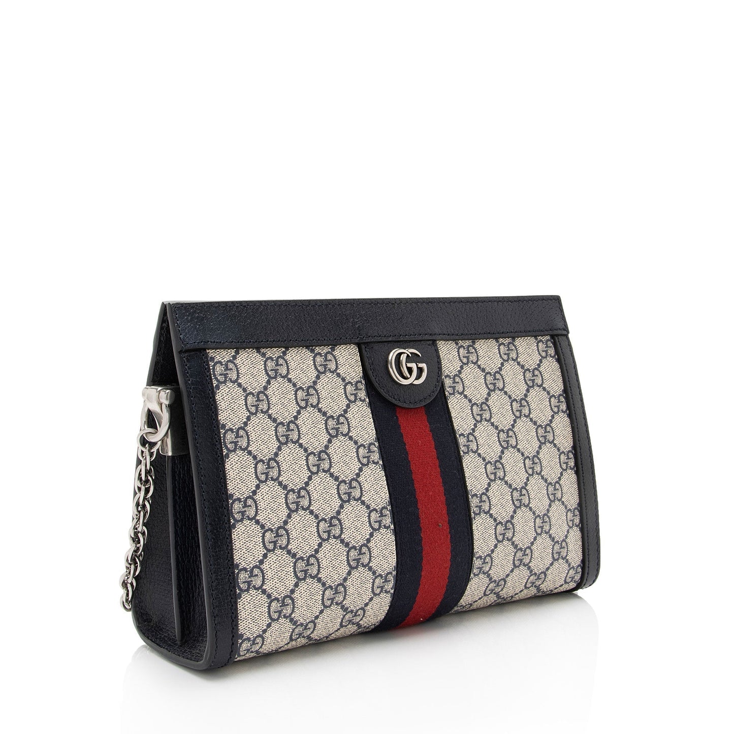 Gucci Nylon Chain Leather Shoulder Bag