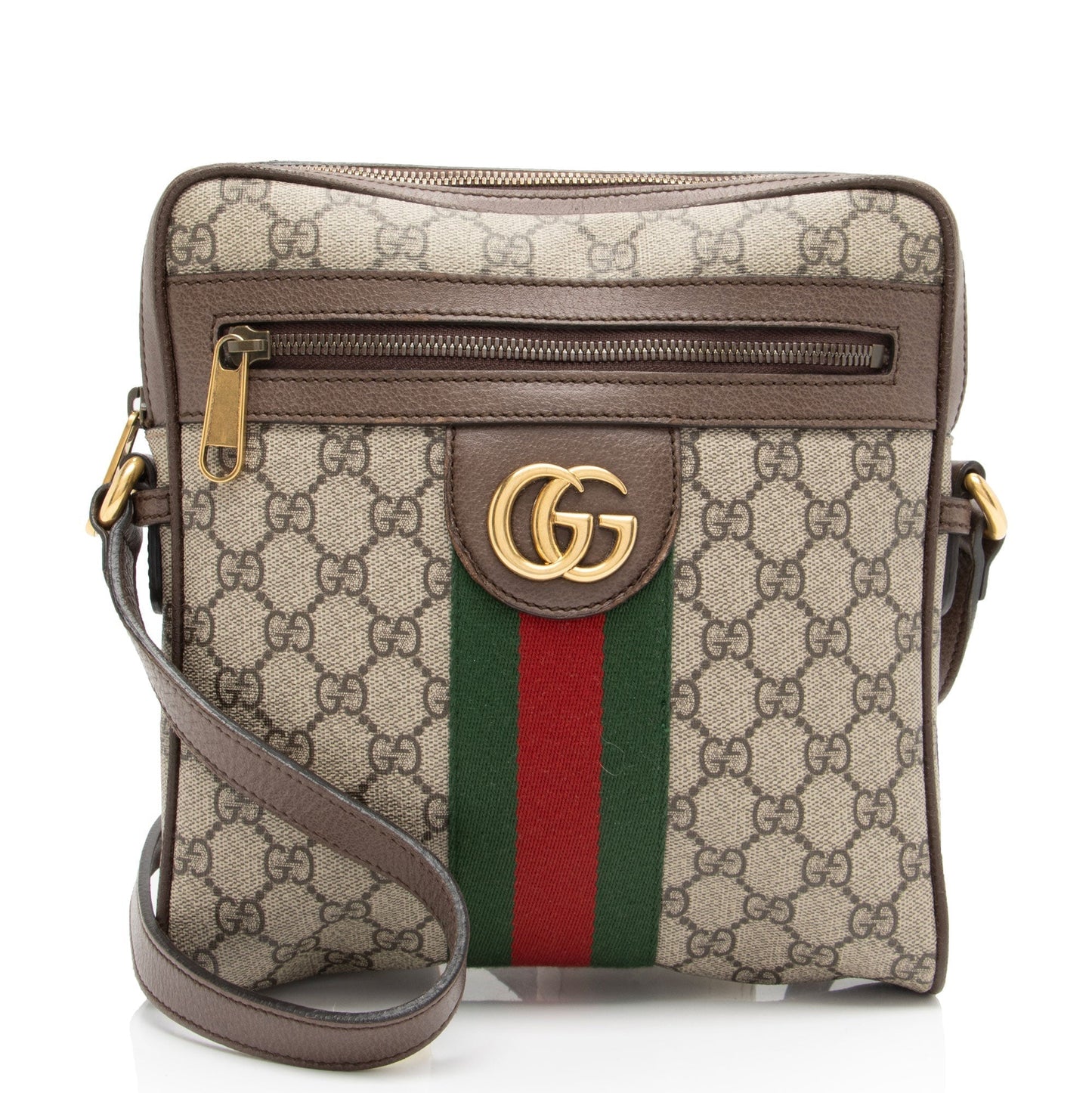 Gucci Nylon Leather Canvas Shoulder Bag