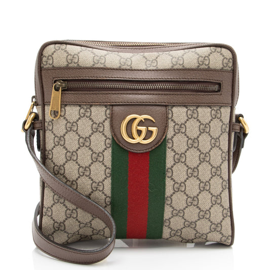 Gucci Nylon Leather Canvas Shoulder Bag