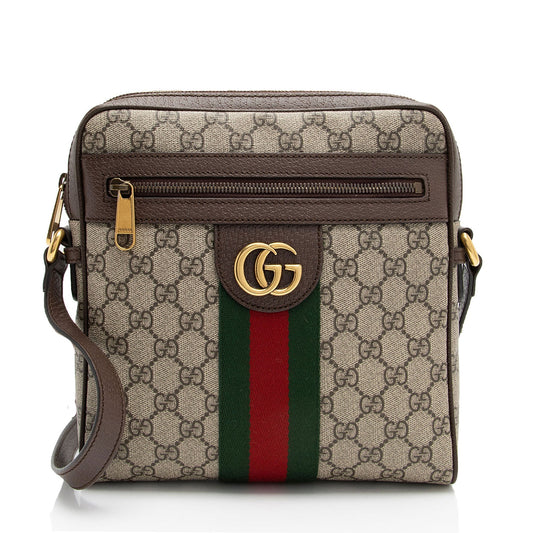 Gucci Nylon Leather Canvas Shoulder Bag