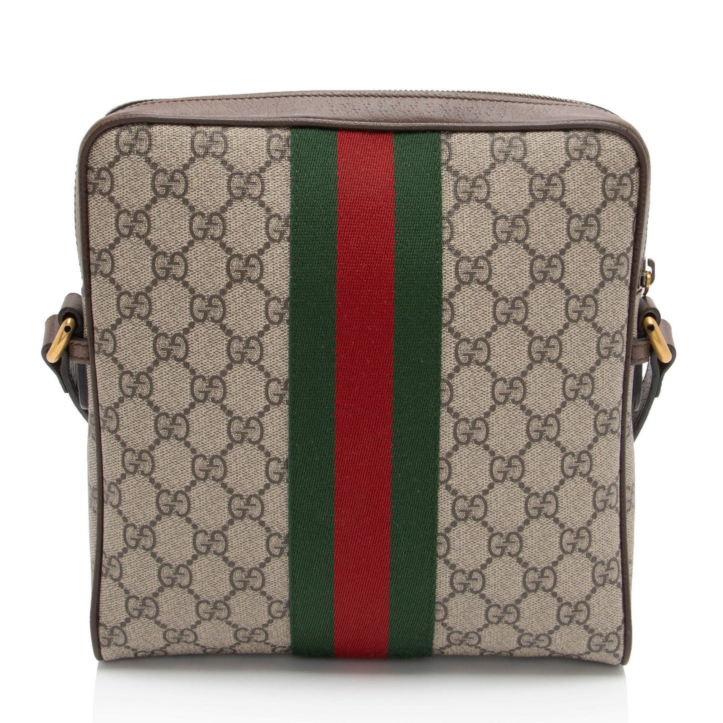 Gucci Nylon Leather Canvas Shoulder Bag