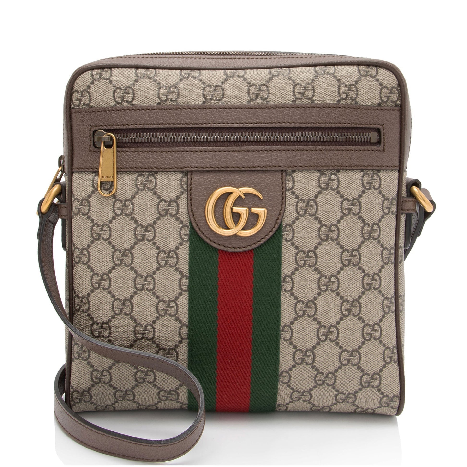Gucci Nylon Leather Canvas Shoulder Bag