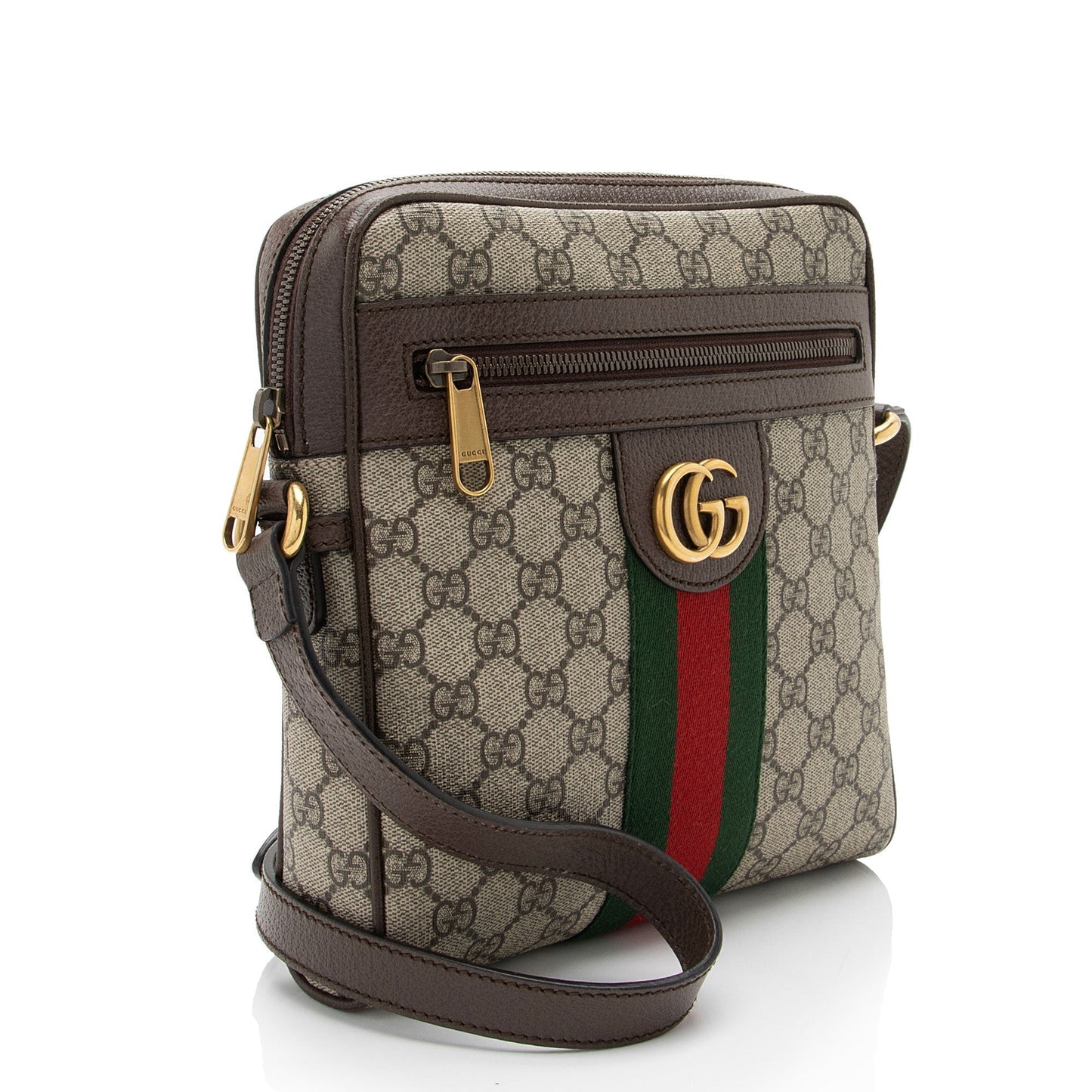 Gucci Nylon Leather Canvas Shoulder Bag