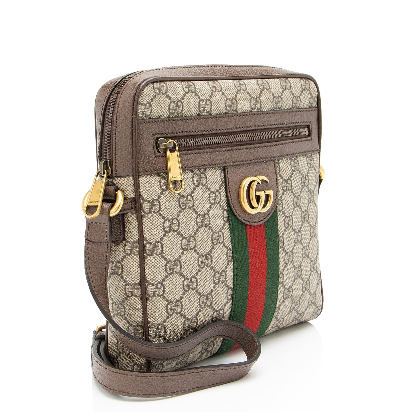 Gucci Nylon Leather Canvas Shoulder Bag