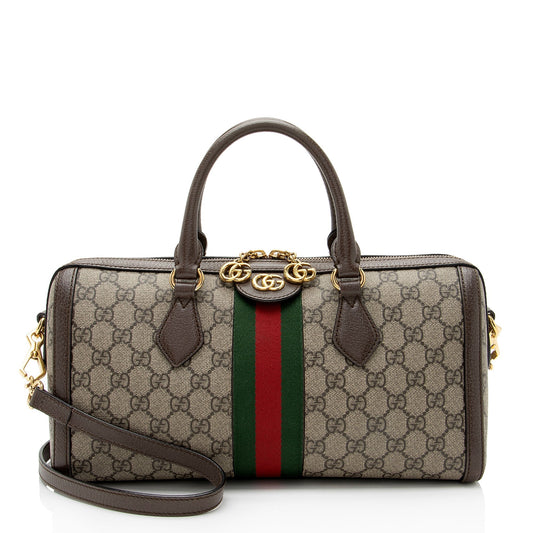 Gucci Nylon Leather Canvas Shoulder Bag