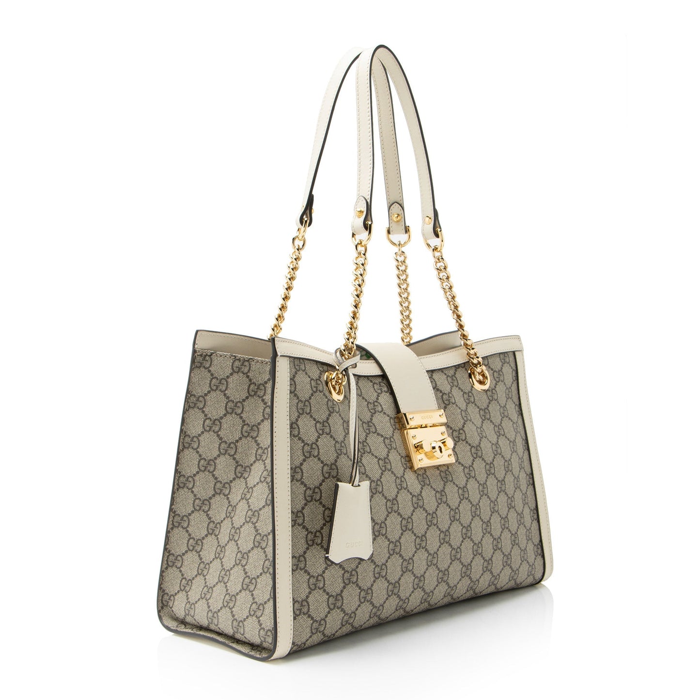 Gucci GG Supreme Padlock Chain Medium Shoulder Bag