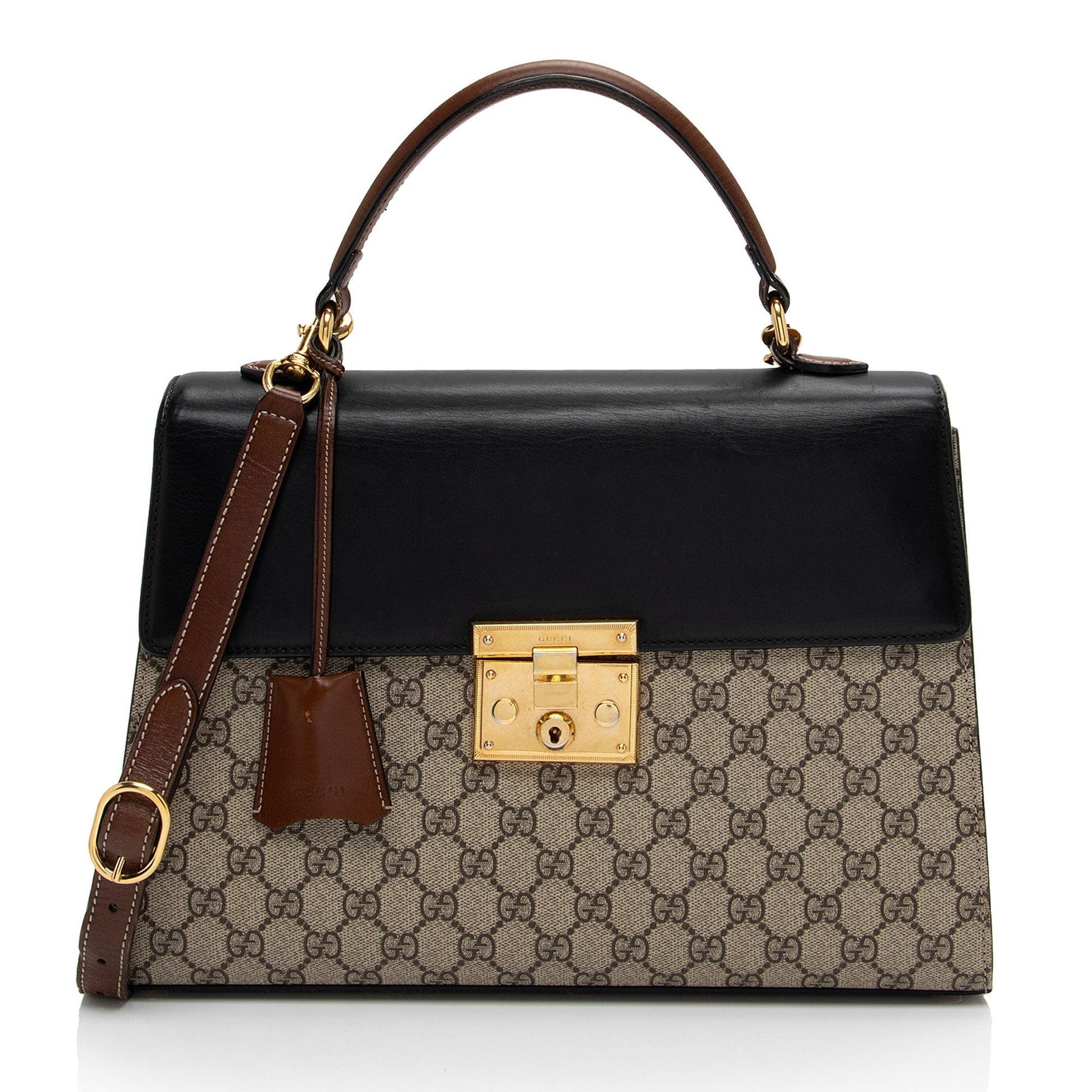Gucci Leather Canvas Shoulder Bag