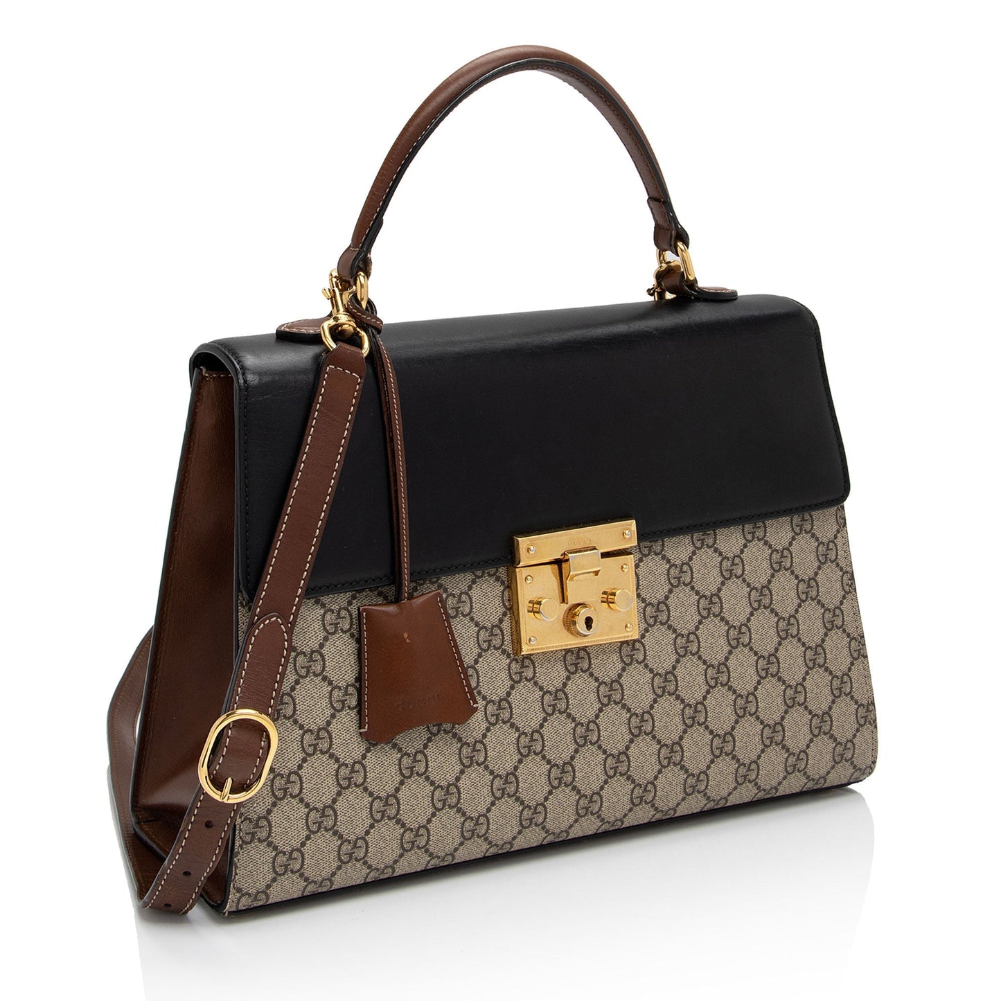 Gucci Leather Canvas Shoulder Bag