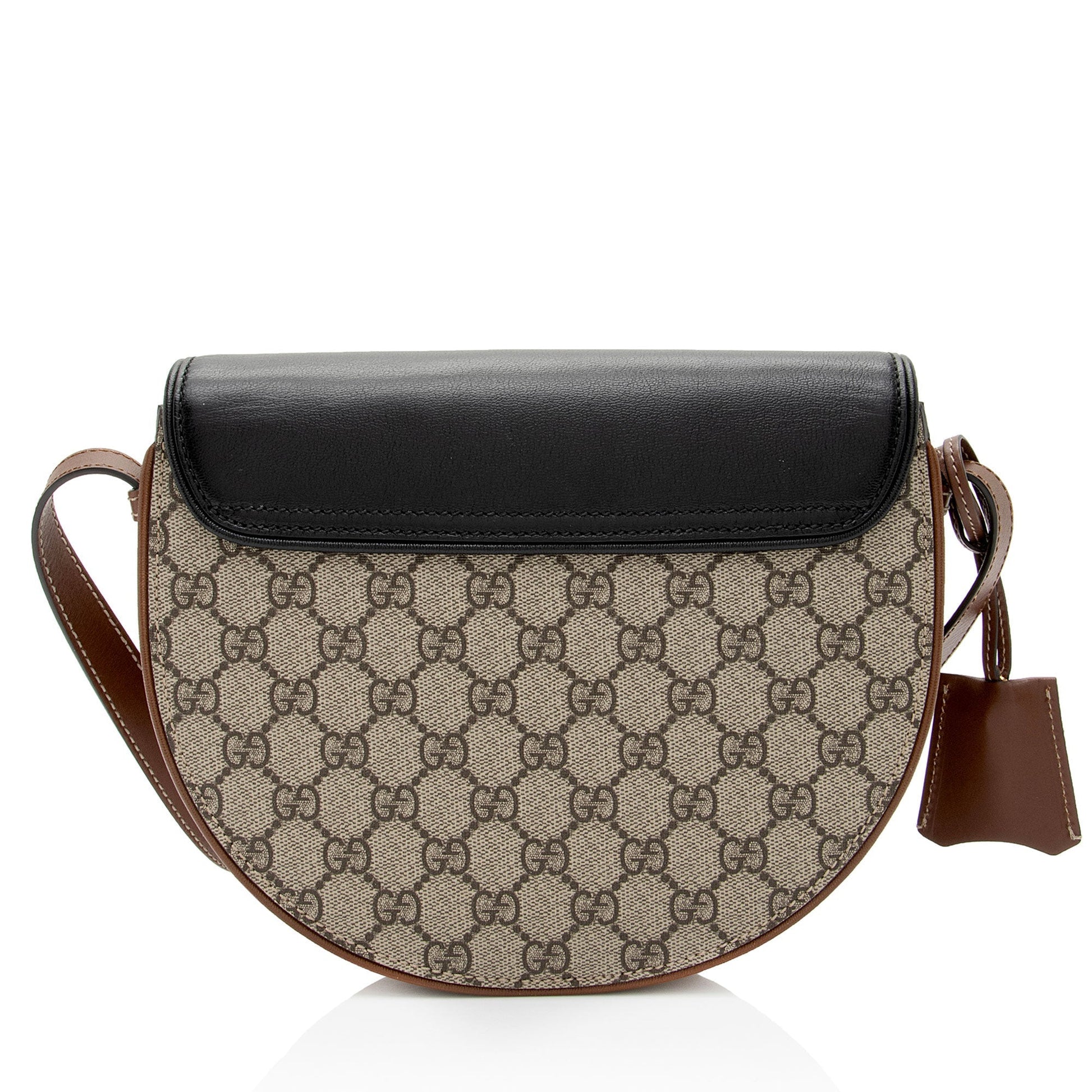 Gucci GG Supreme Padlock Saddle Small Shoulder Bag (SHF-Wwfxt7)