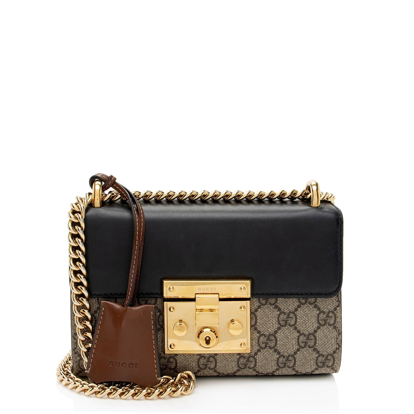 Gucci Leather Canvas Shoulder Bag