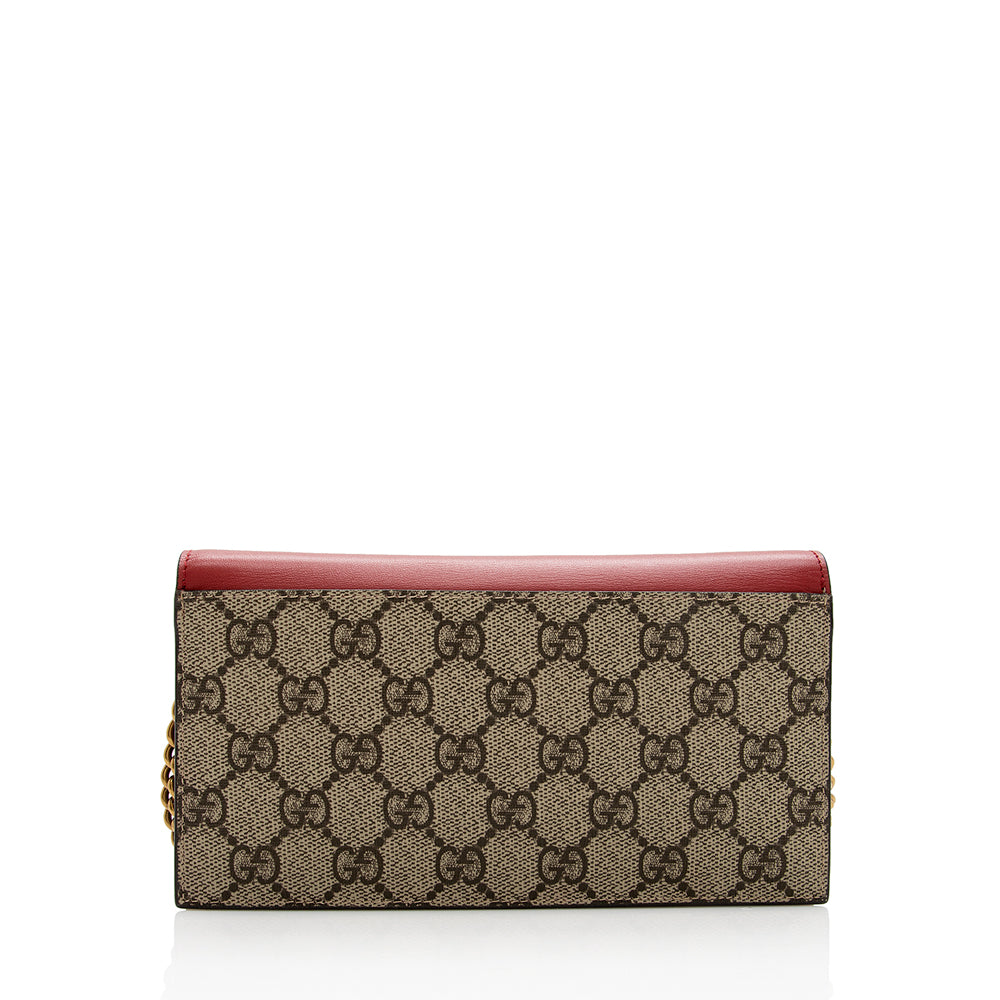 Gucci GG Supreme Leather Chain Crossbody