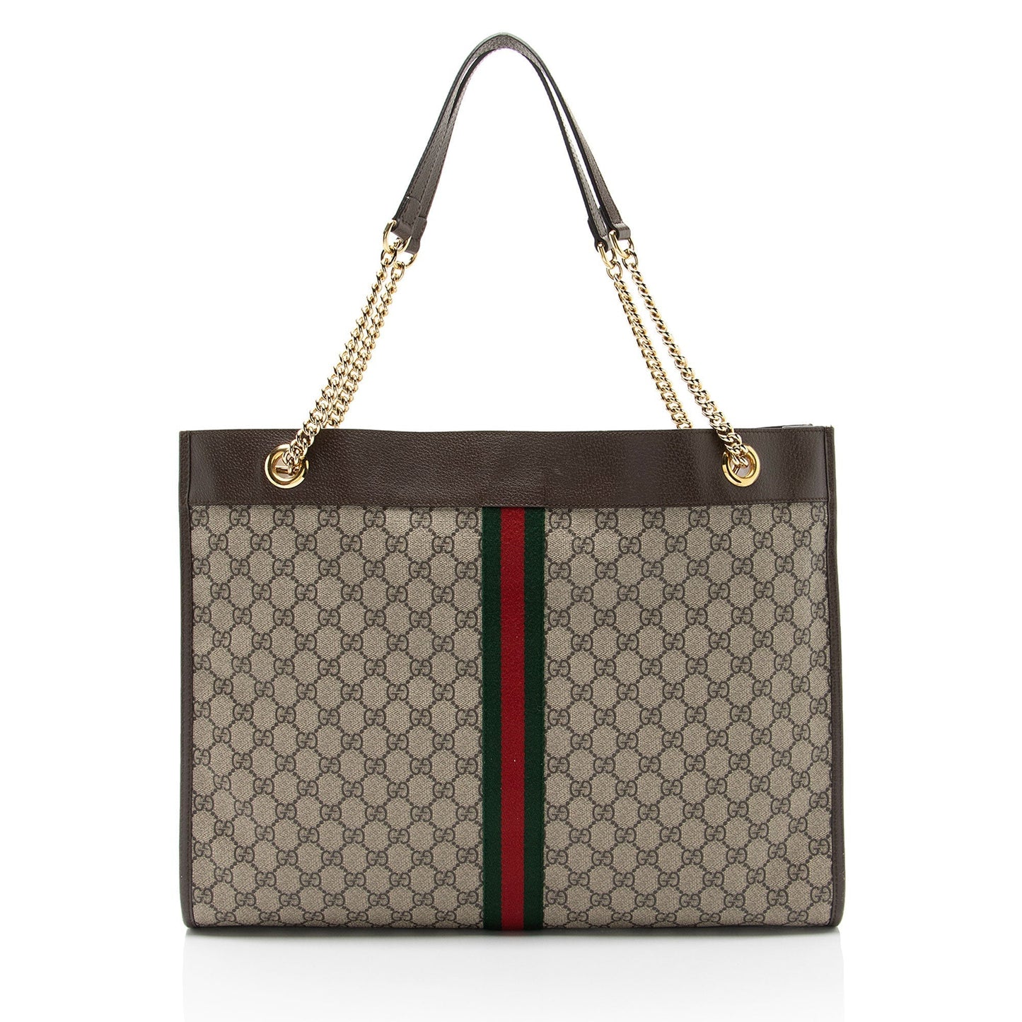 Gucci Nylon Pochette Leather Canvas Tote