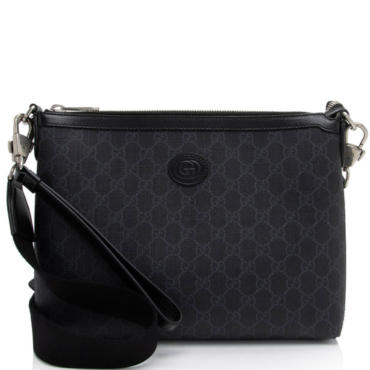 Gucci Nylon Leather Canvas Shoulder Bag