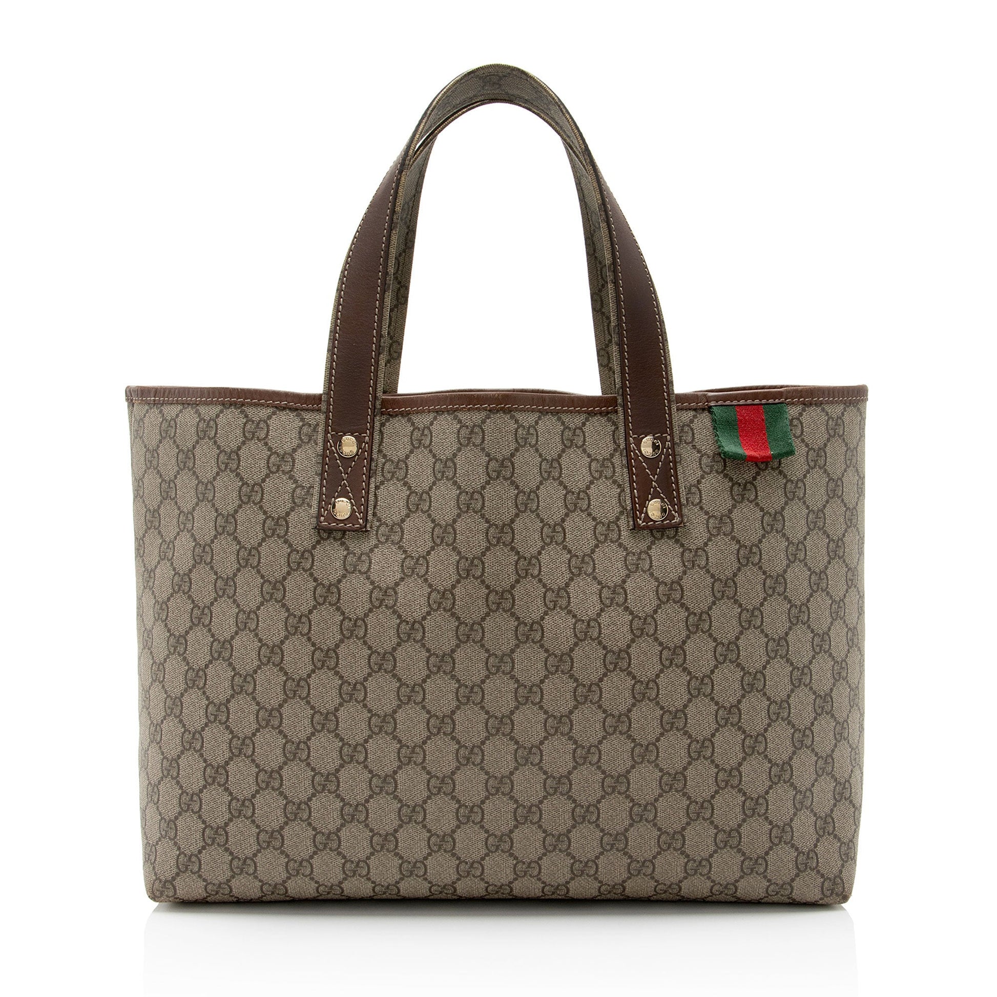 Gucci Nylon Leather Canvas Tote