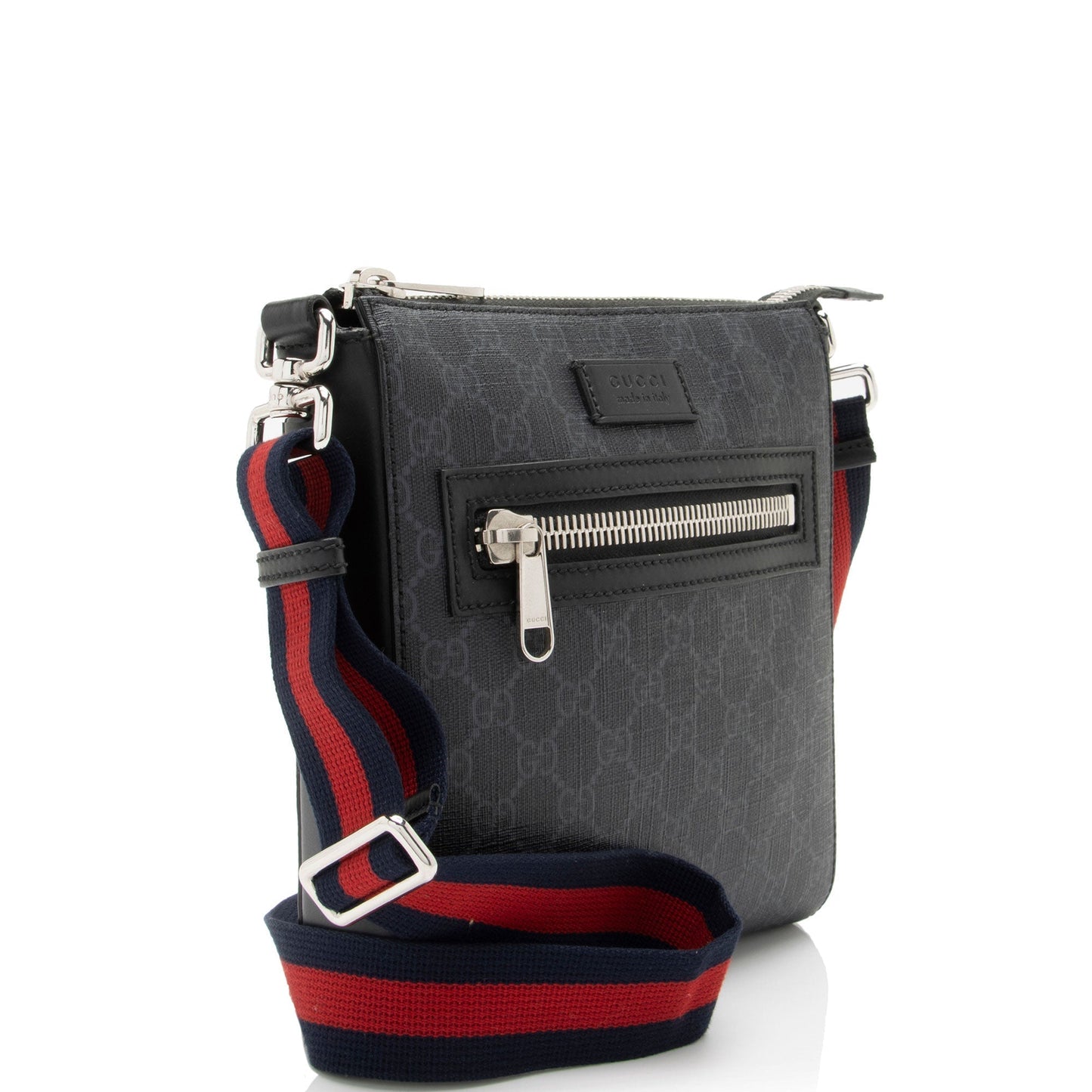 Gucci Nylon Leather Canvas Shoulder Bag