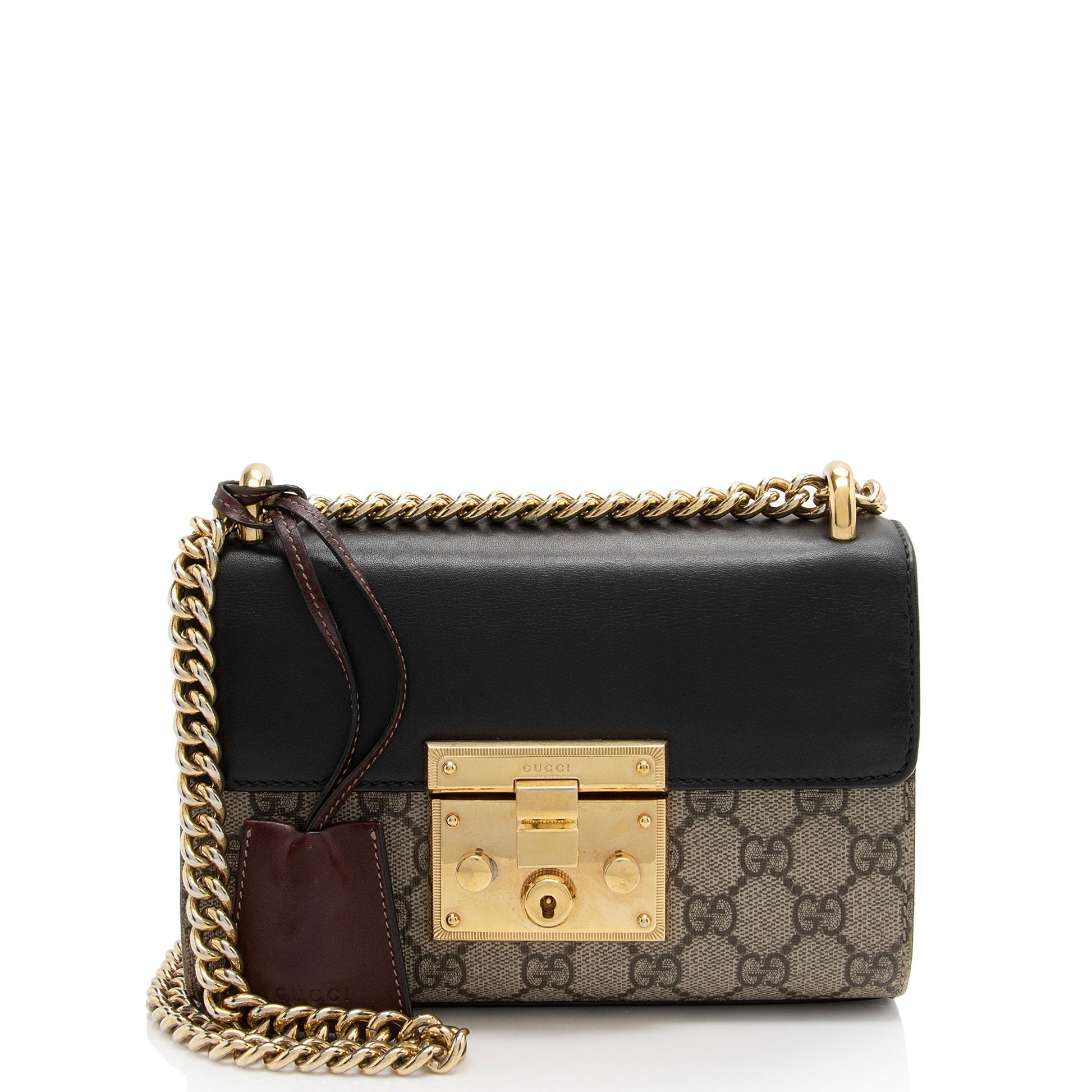 Gucci Leather Canvas Shoulder Bag
