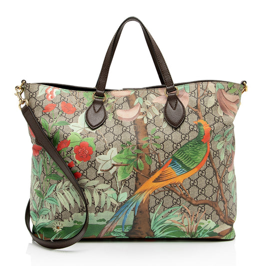 Gucci Leather Canvas Tote