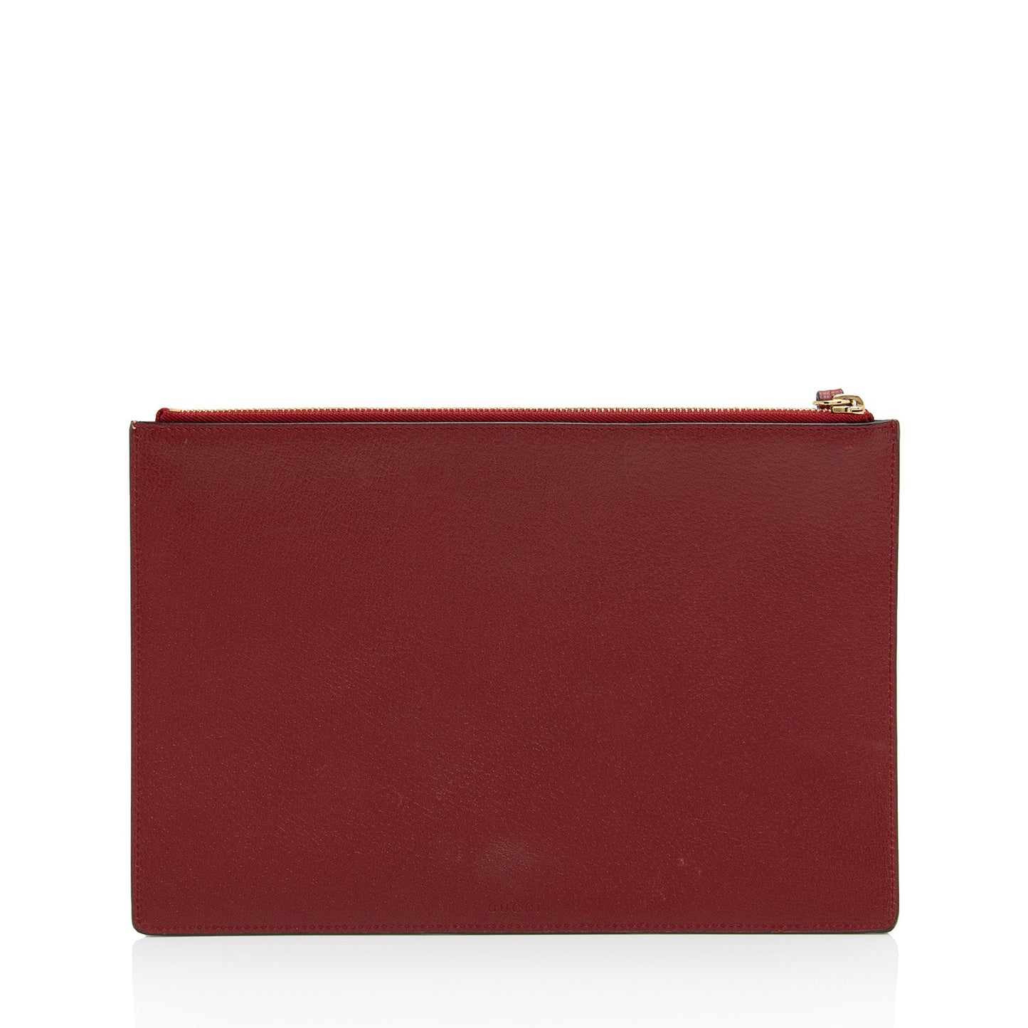 Gucci Pochette Leather Canvas Clutch
