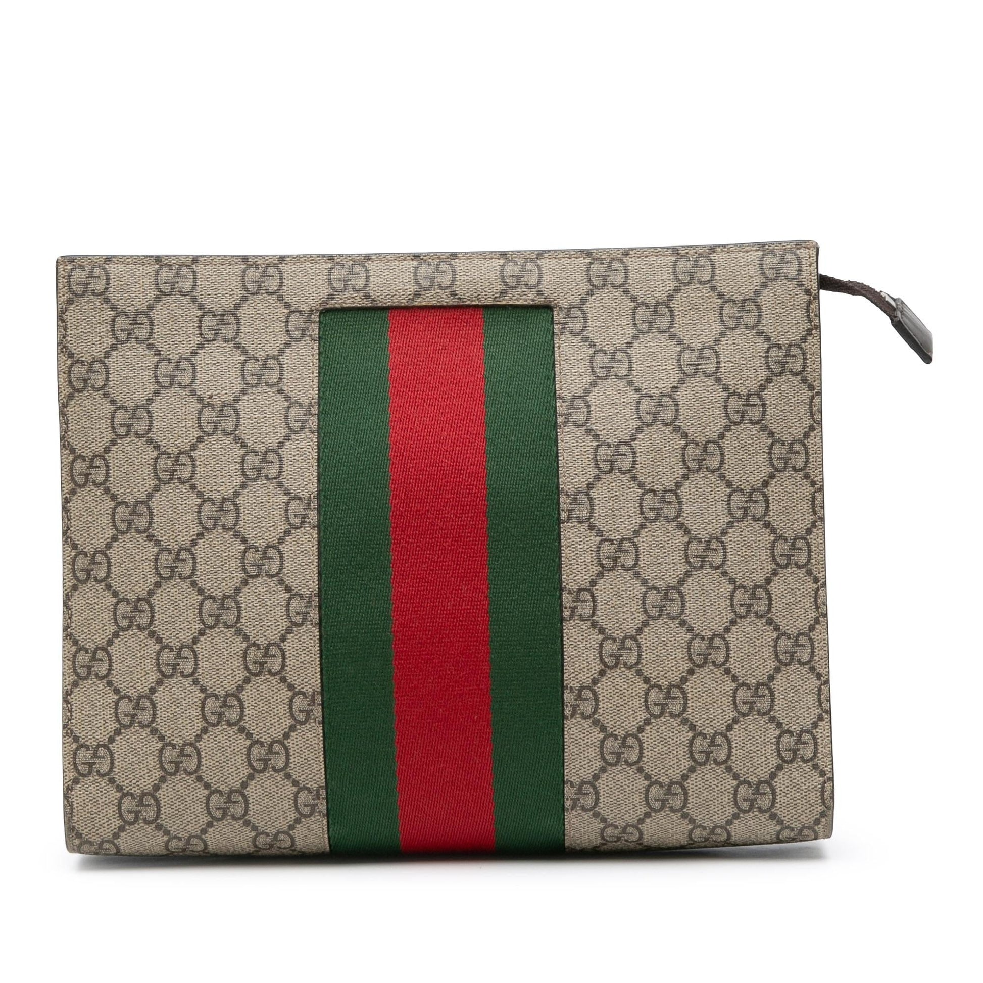 Gucci GG Supreme Web Clutch