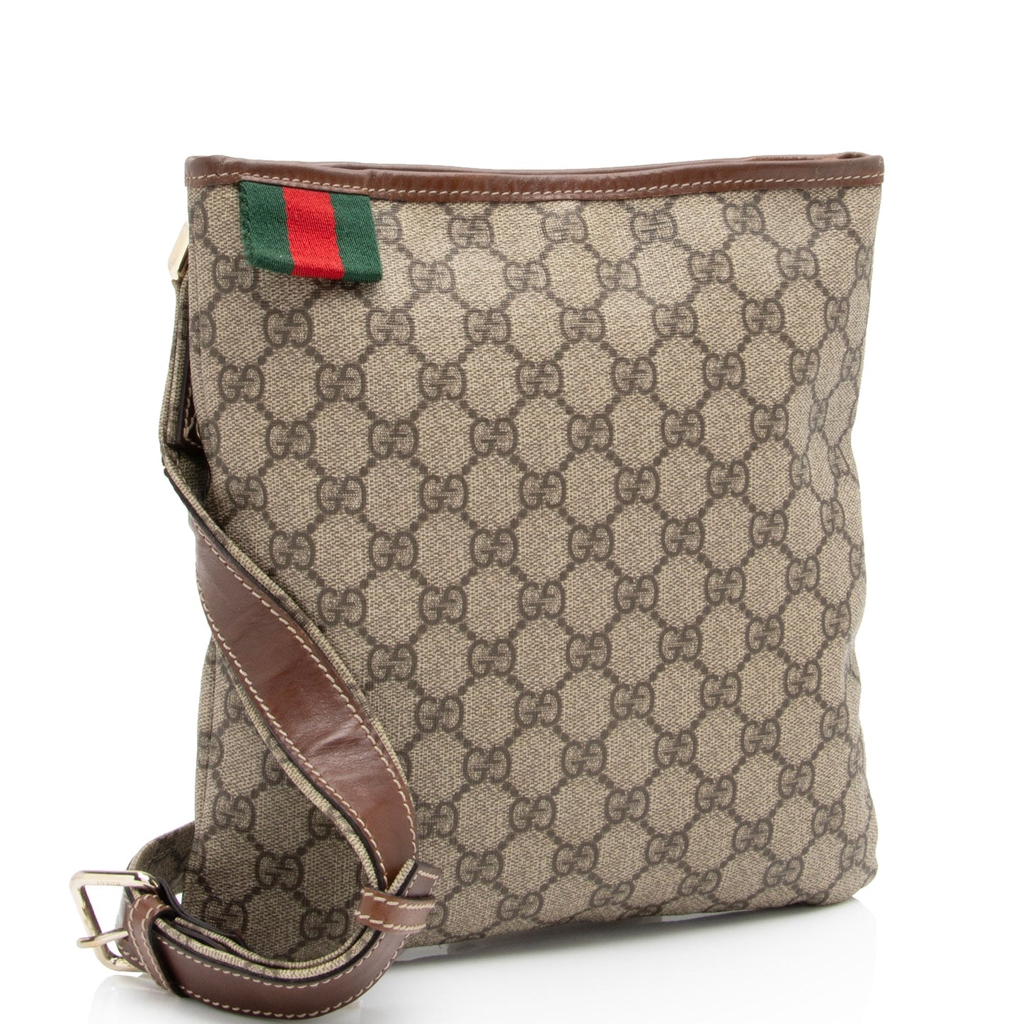 Gucci Nylon Leather Canvas Shoulder Bag