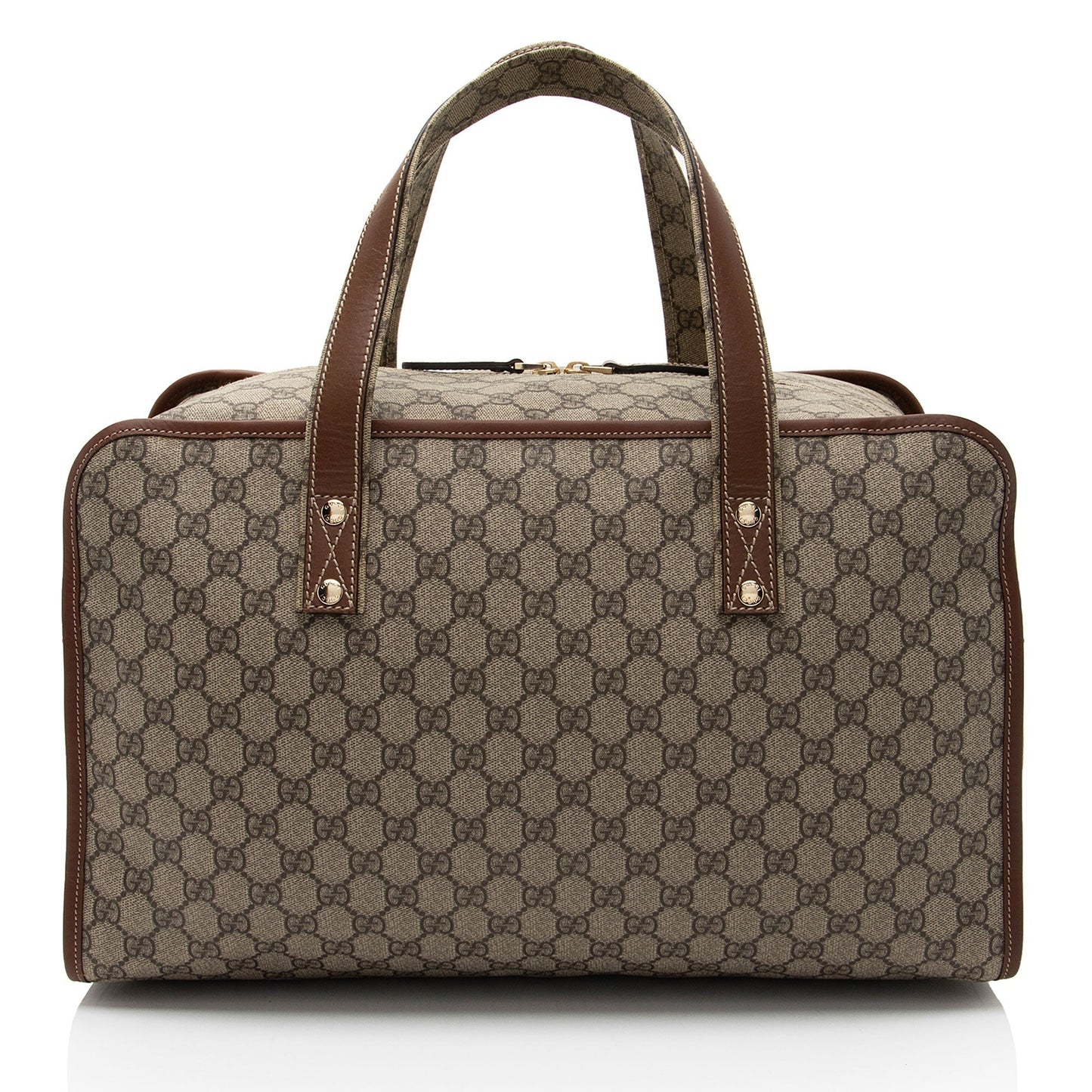 Gucci Nylon Leather Canvas Handbag