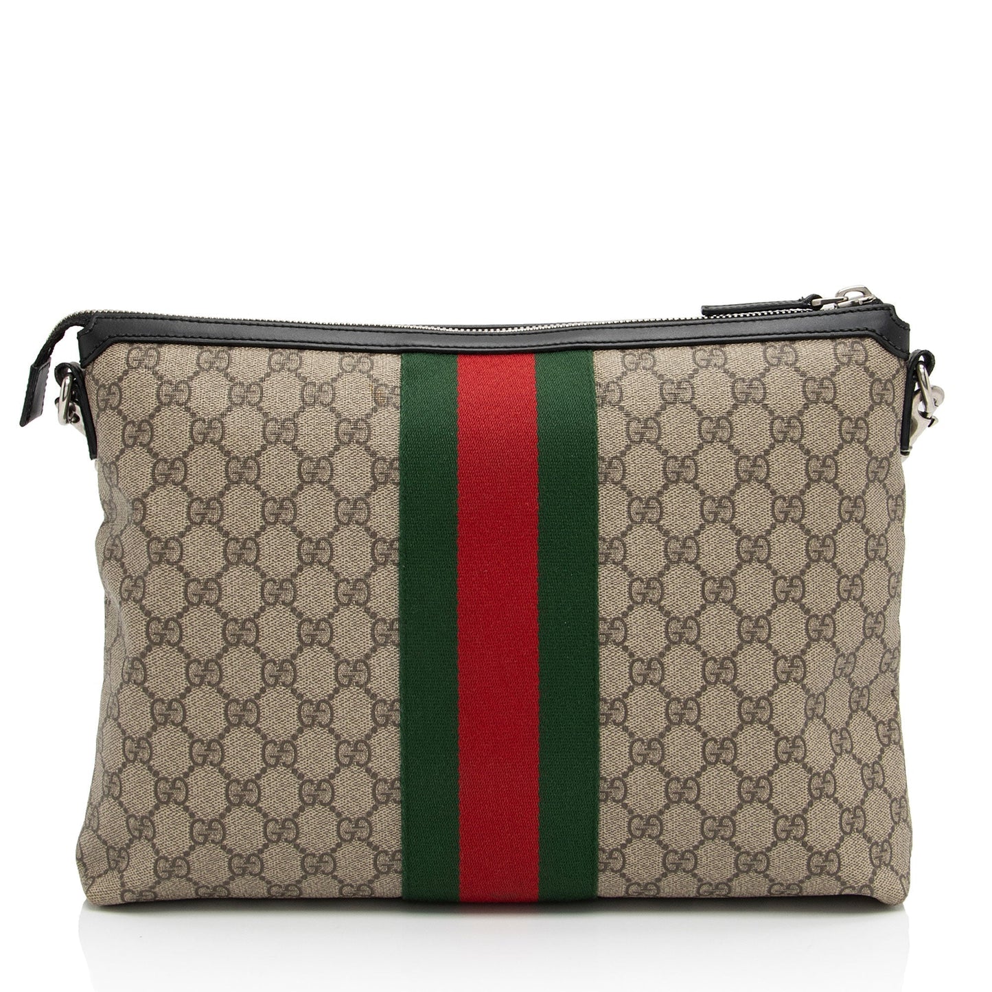 Gucci Nylon Leather Canvas Shoulder Bag