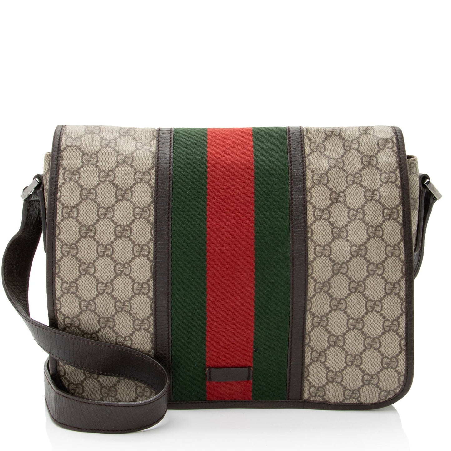 Gucci Nylon Leather Canvas Shoulder Bag