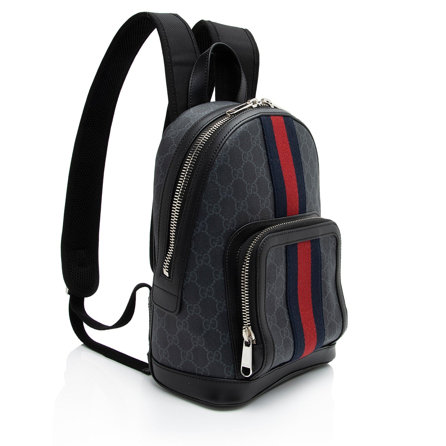 Gucci Nylon Leather Canvas Shoulder Bag