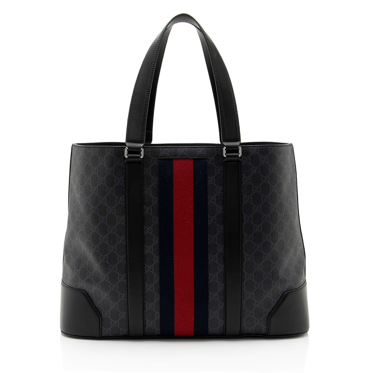 Gucci Nylon Leather Canvas Tote