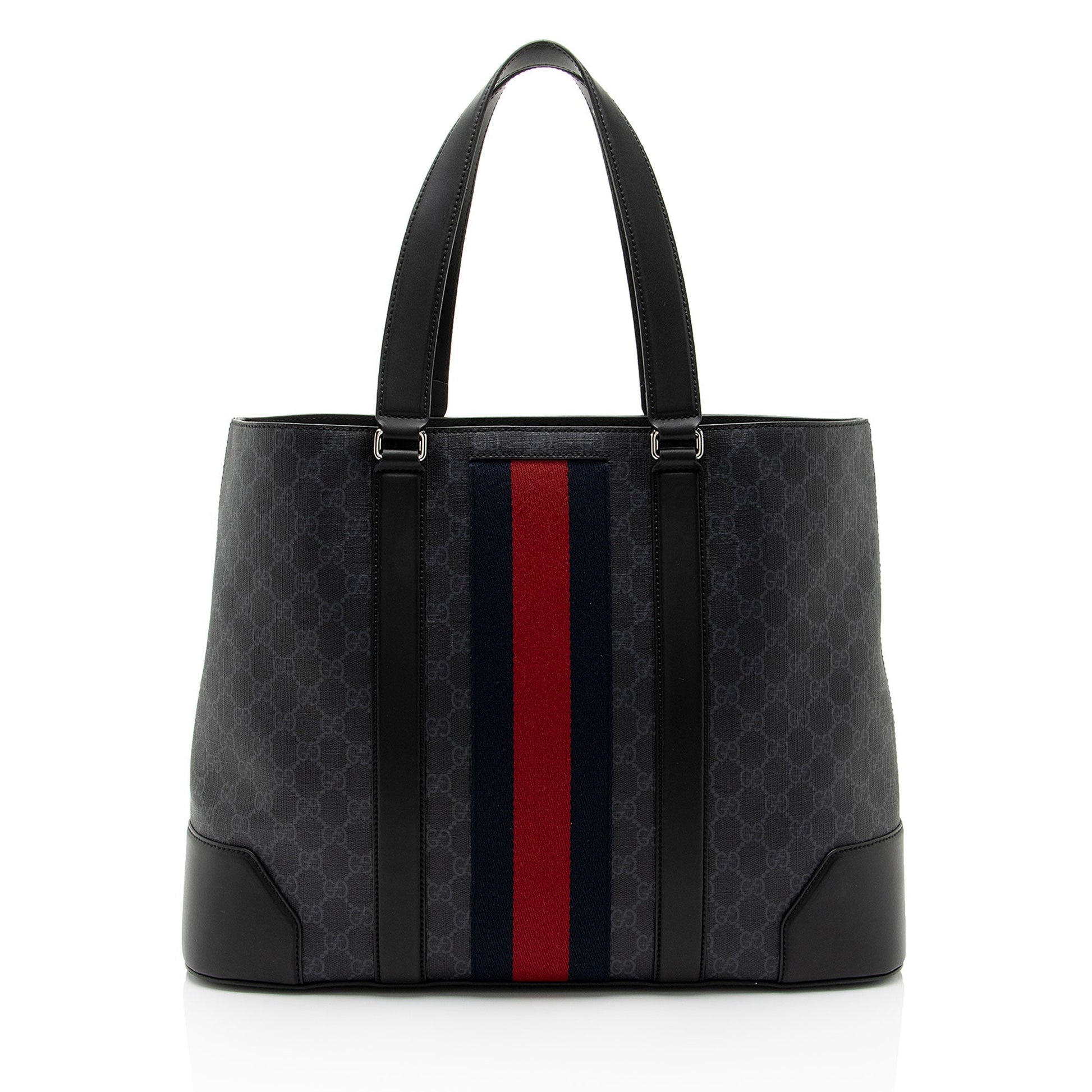 Gucci Nylon Leather Canvas Tote