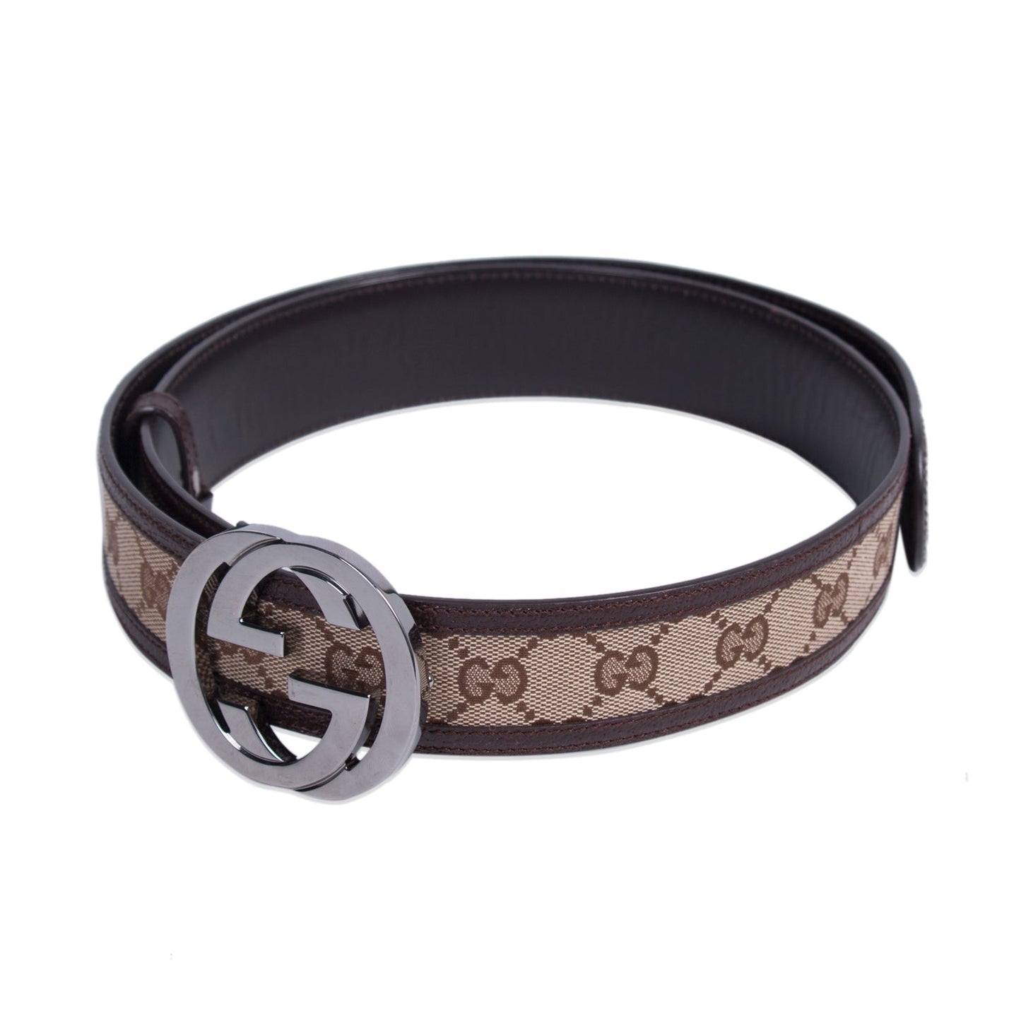 Gucci Leather Canvas Handbag