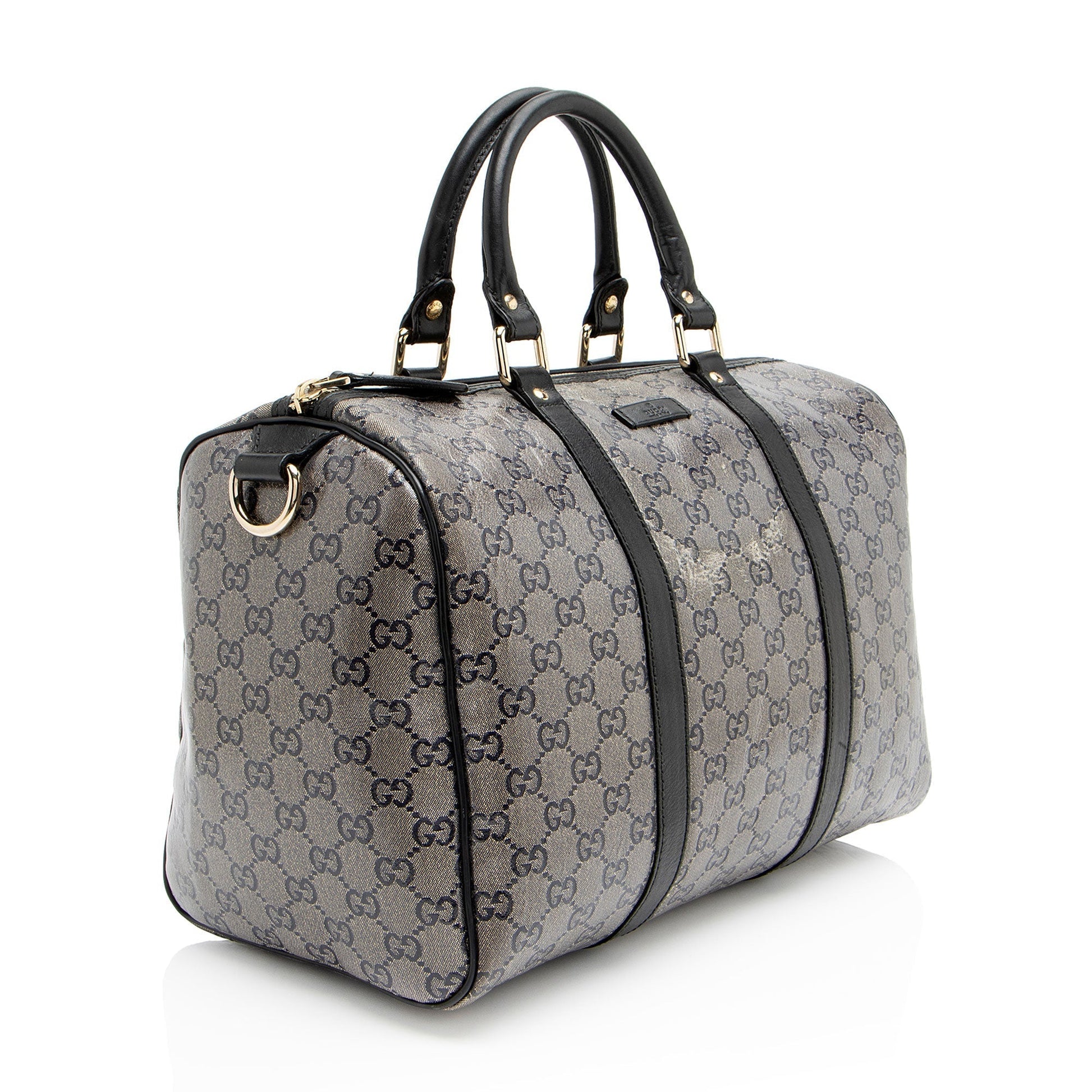 Gucci Leather Canvas Handbag