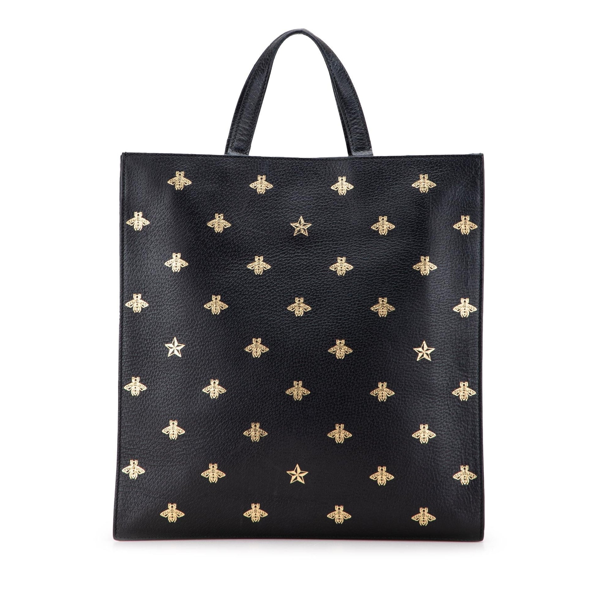 Gucci Grained Calfskin Bee Star Vertical Tote