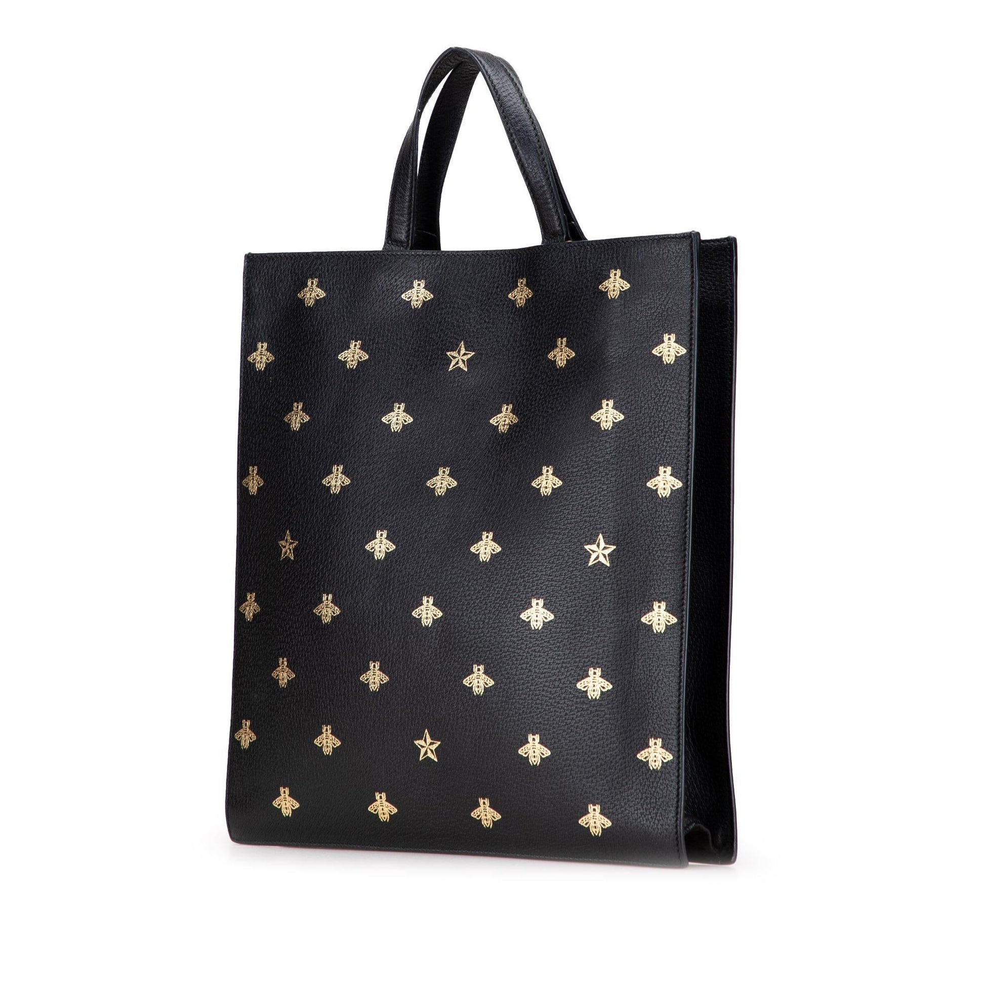 Gucci Grained Calfskin Bee Star Vertical Tote