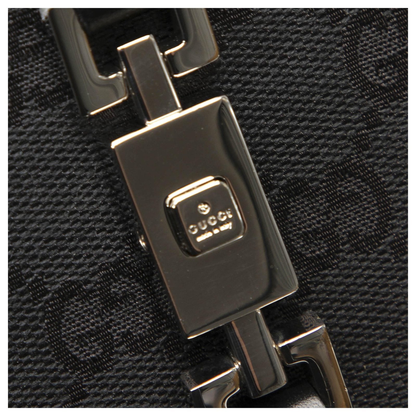 GUCCI GG CANVAS & LEATHER JACKIE TOTE BAG