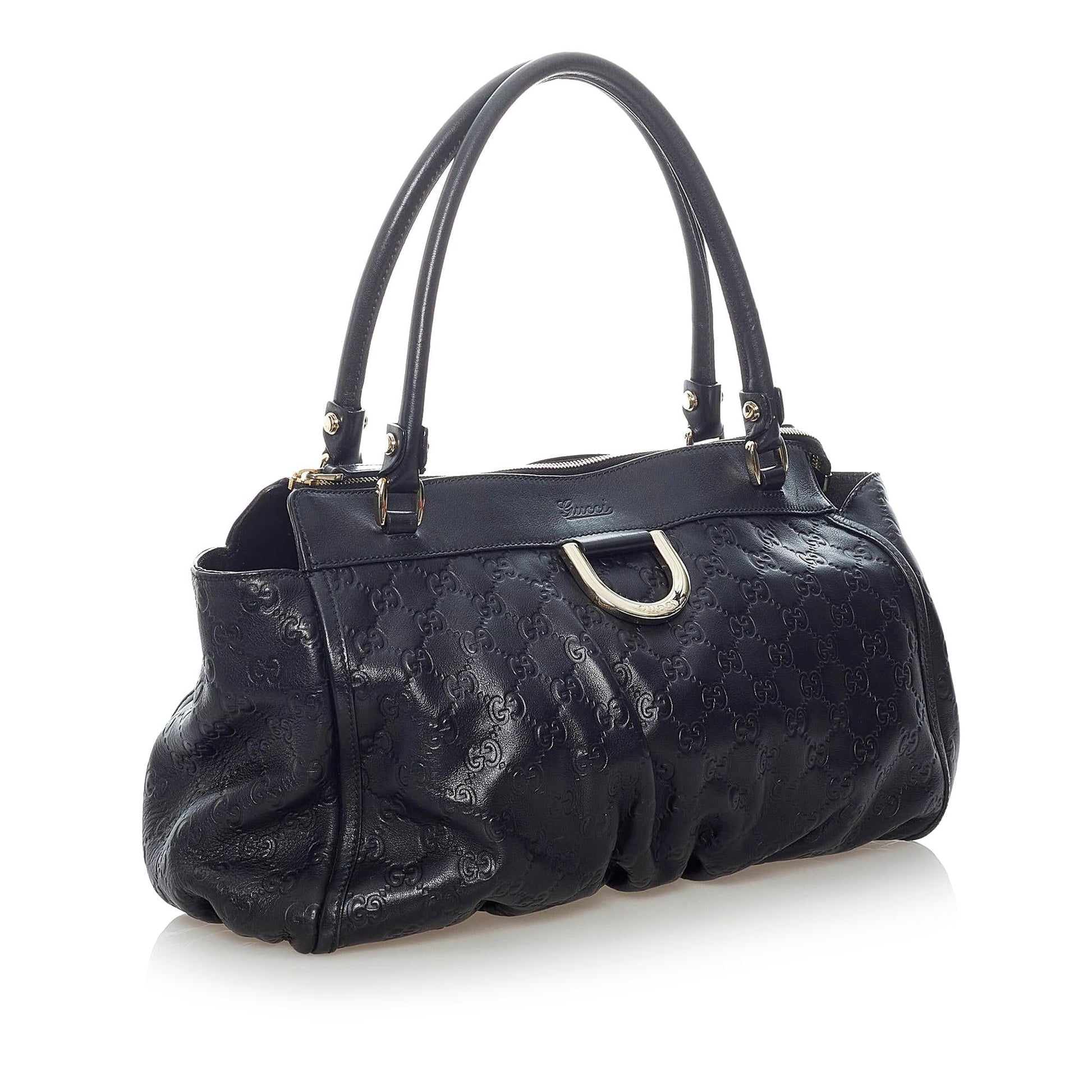 Gucci Guccissima Abbey D-Ring Shoulder Bag (SHG-32003)