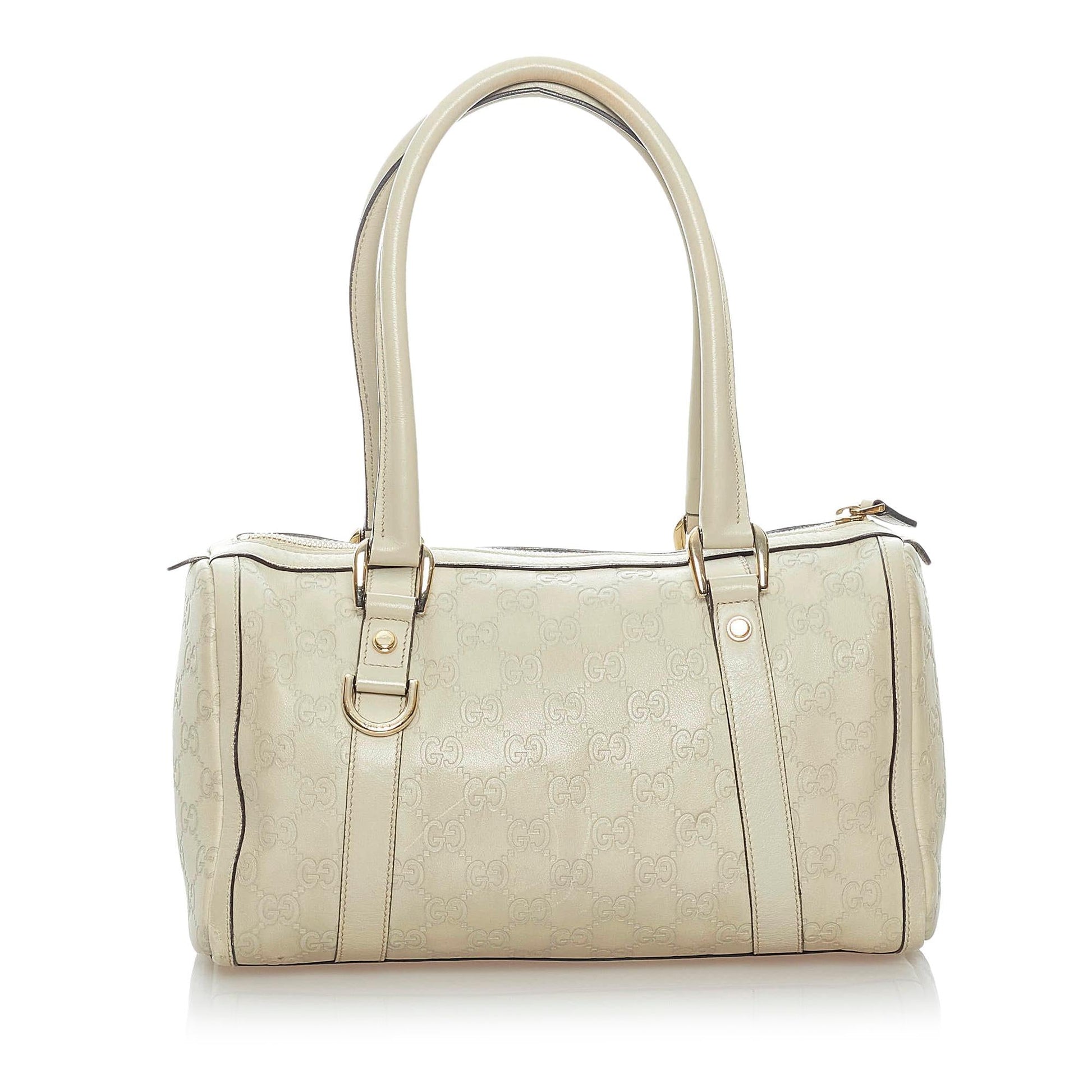 Gucci Guccissima Abbey Leather Boston Bag (SHG-33090)