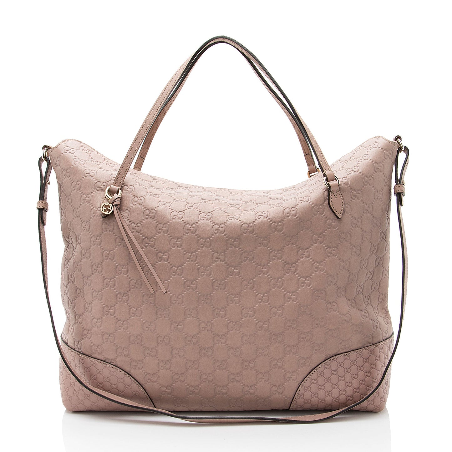 Gucci Guccissima Leather Bree Fold Over Medium Tote