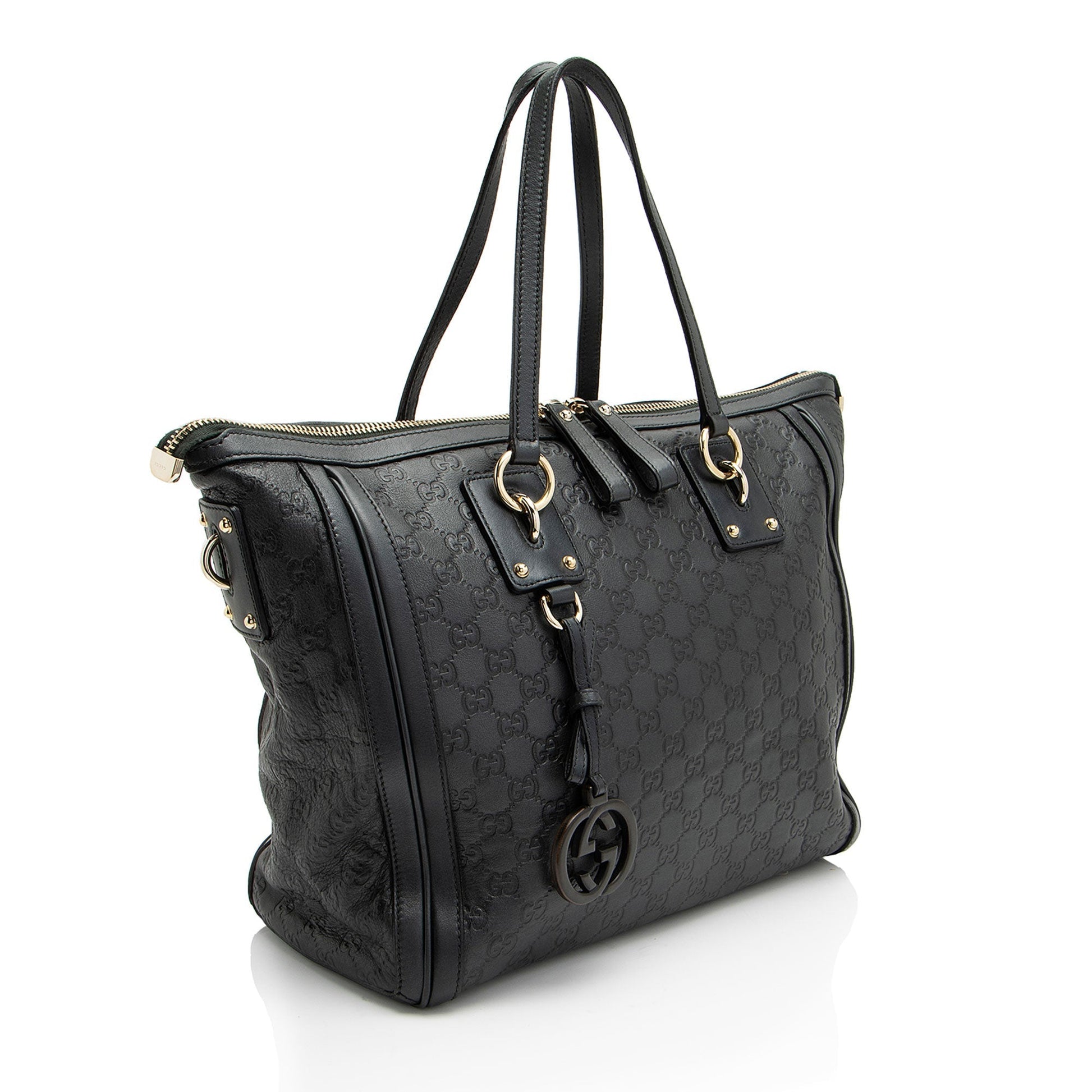 Gucci Guccissima Leather Charm Medium Tote (SHF-pSuRcq)