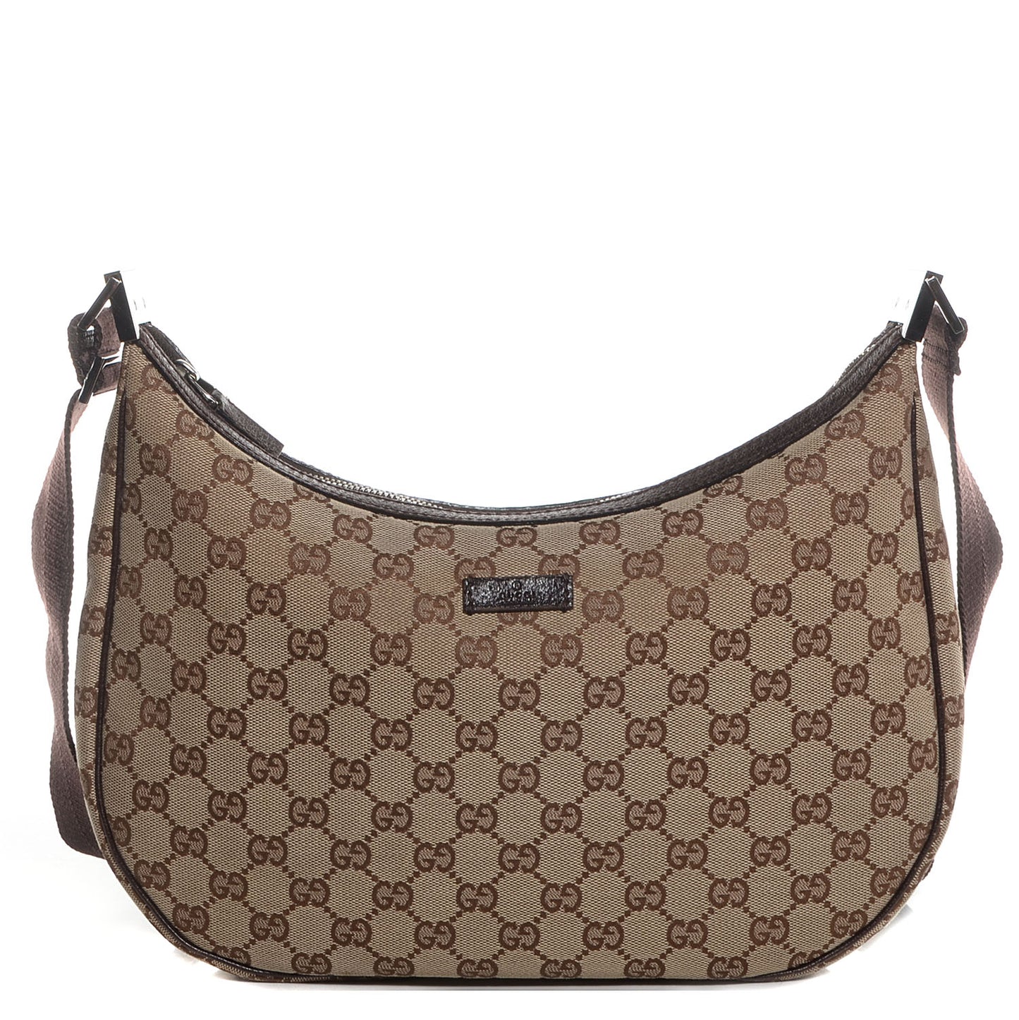 Gucci Monogram Caro Leather Canvas Shoulder Bag