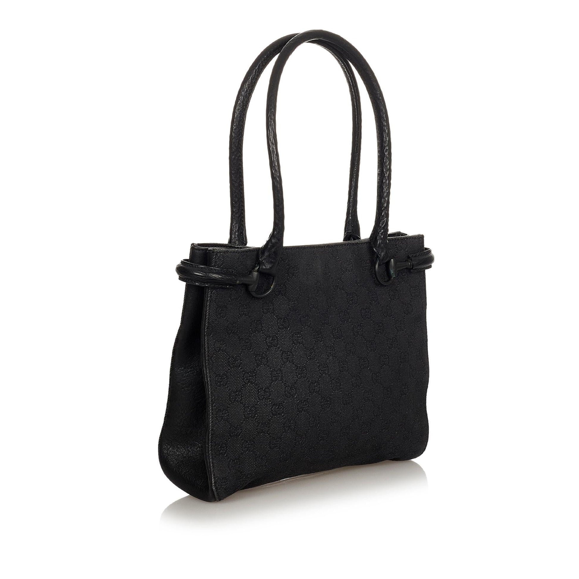 Gucci Horsebit Canvas Shoulder Bag (SHG-7Ier59)