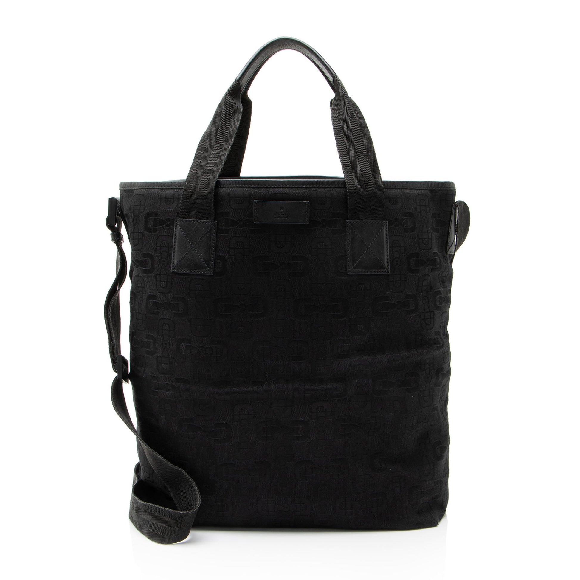 Gucci Horsebit Canvas Tall Tote