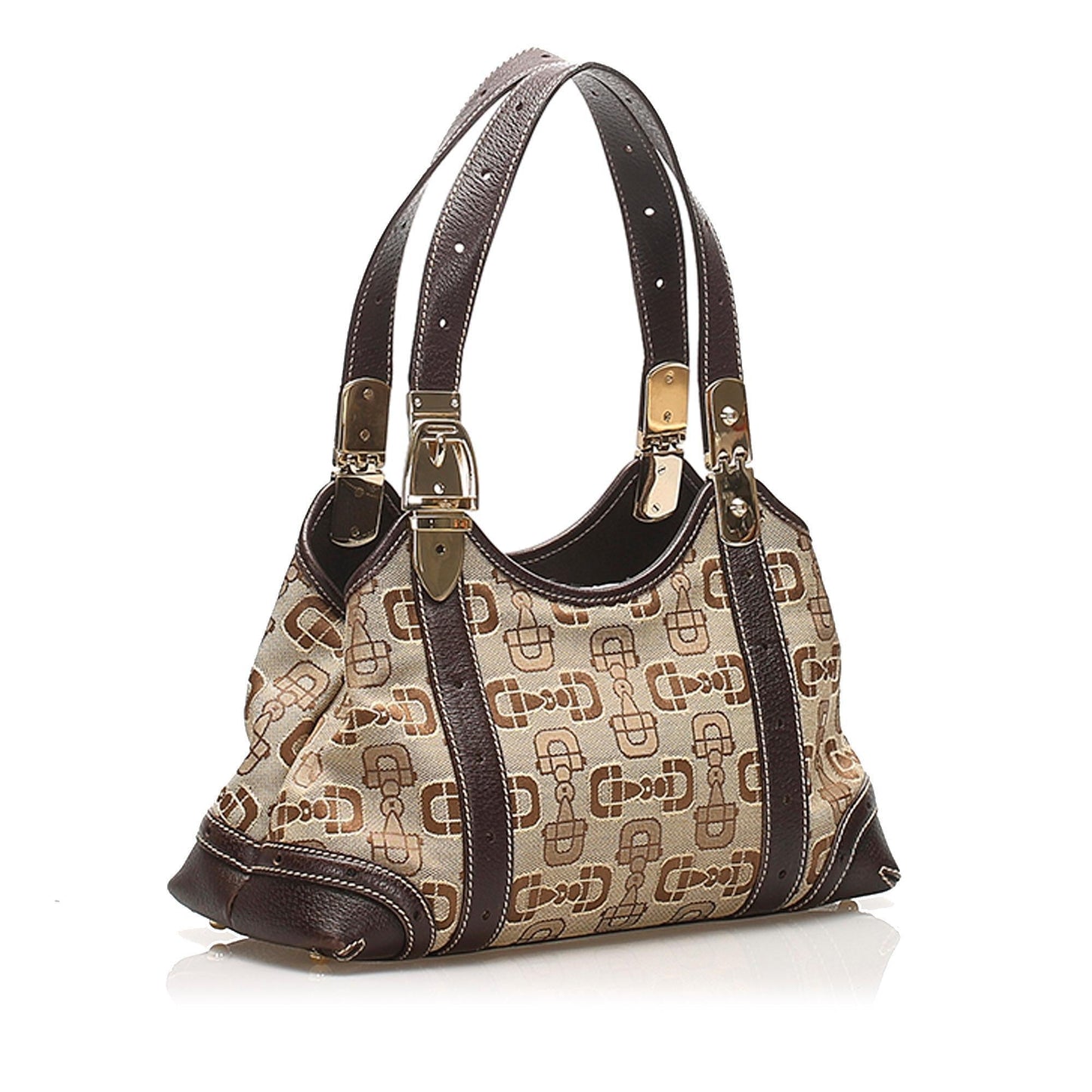 Gucci Horsebit Canvas Monogram Tote Style 2